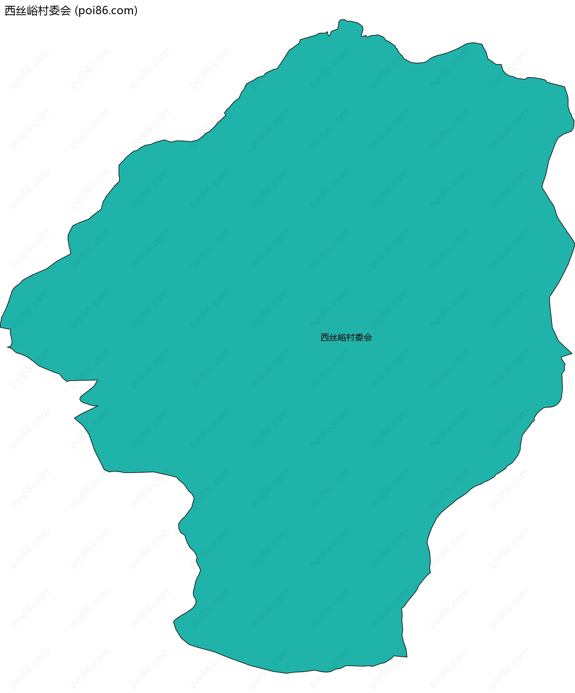 西丝峪村委会边界地图