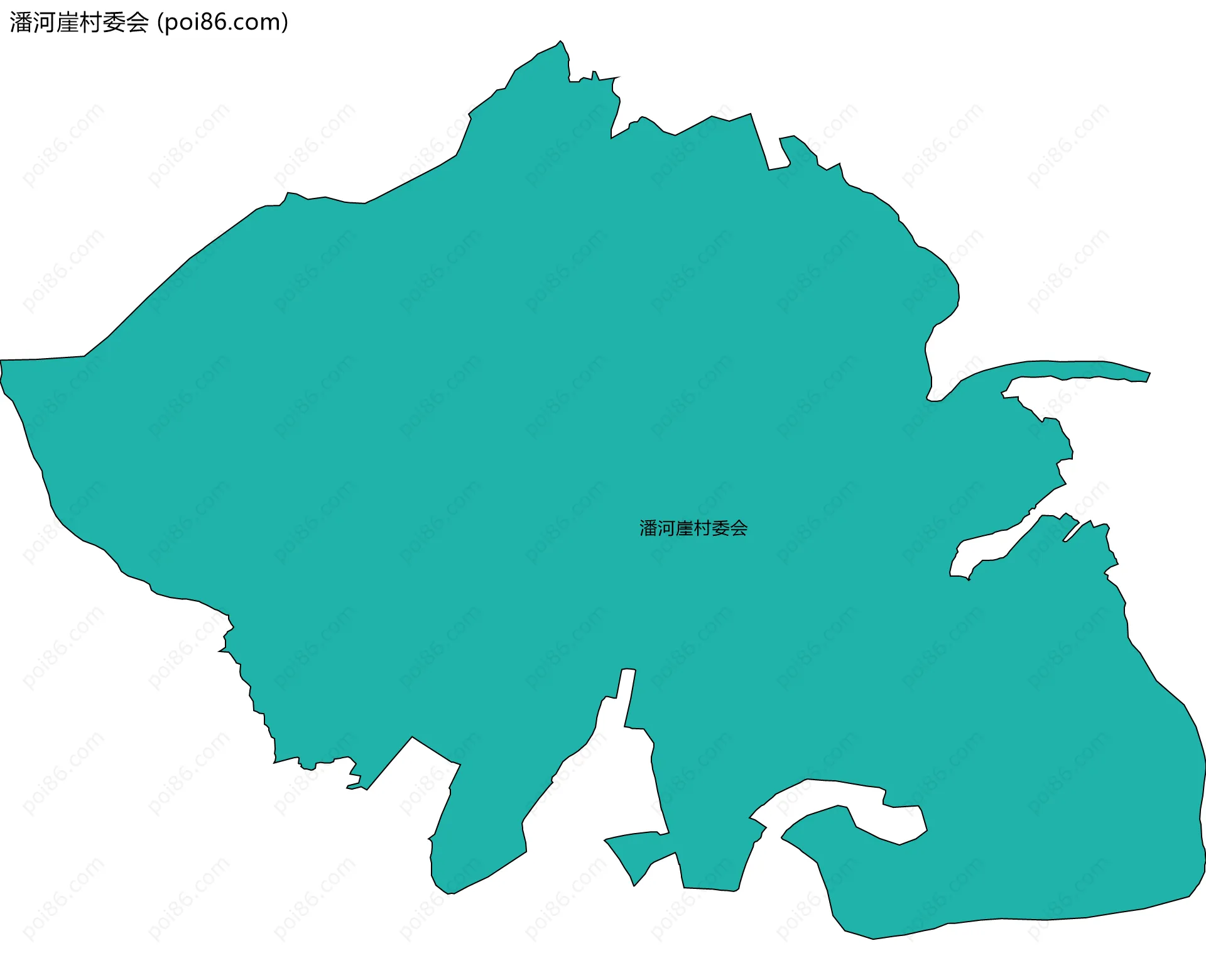 潘河崖村委会边界地图