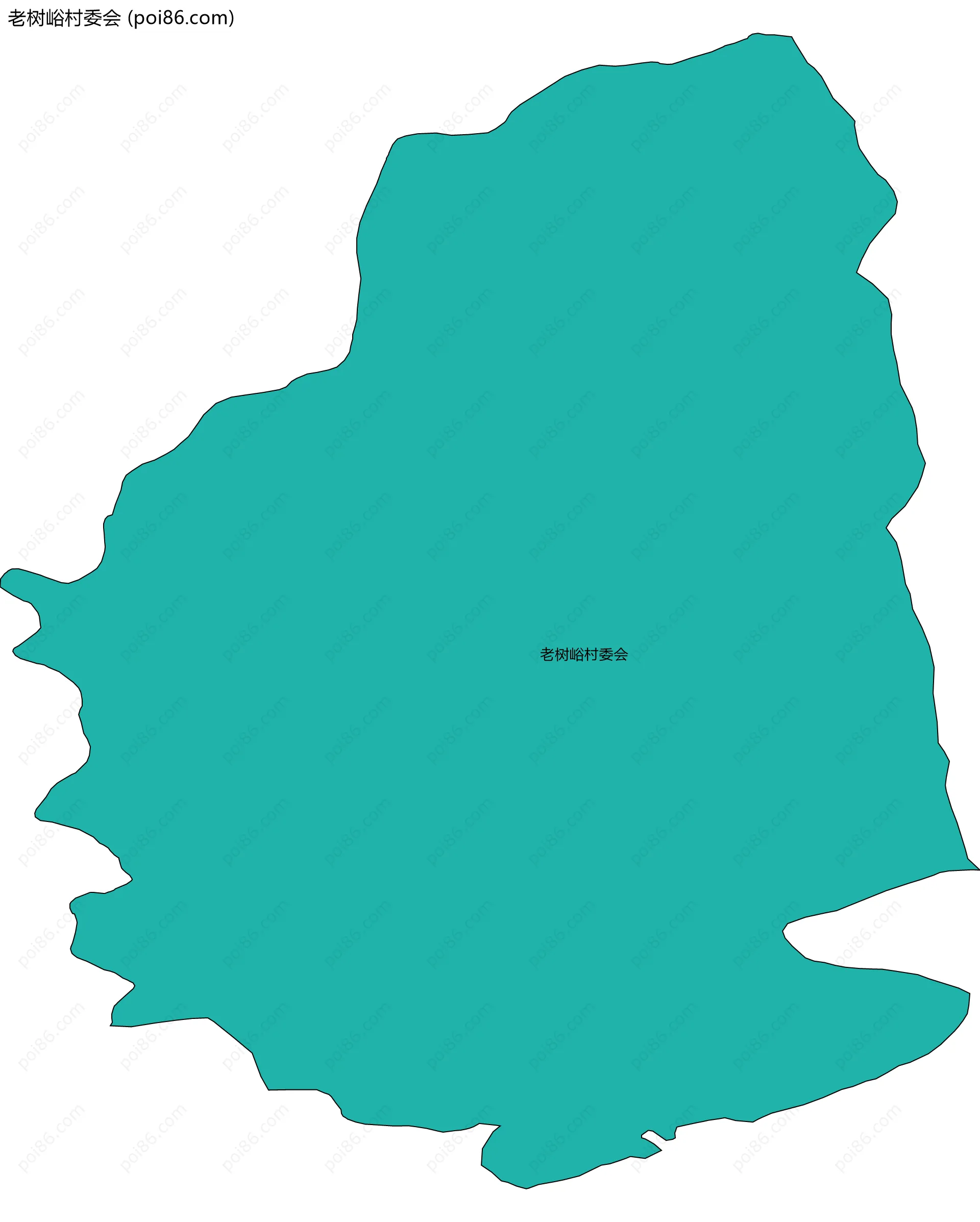 老树峪村委会边界地图