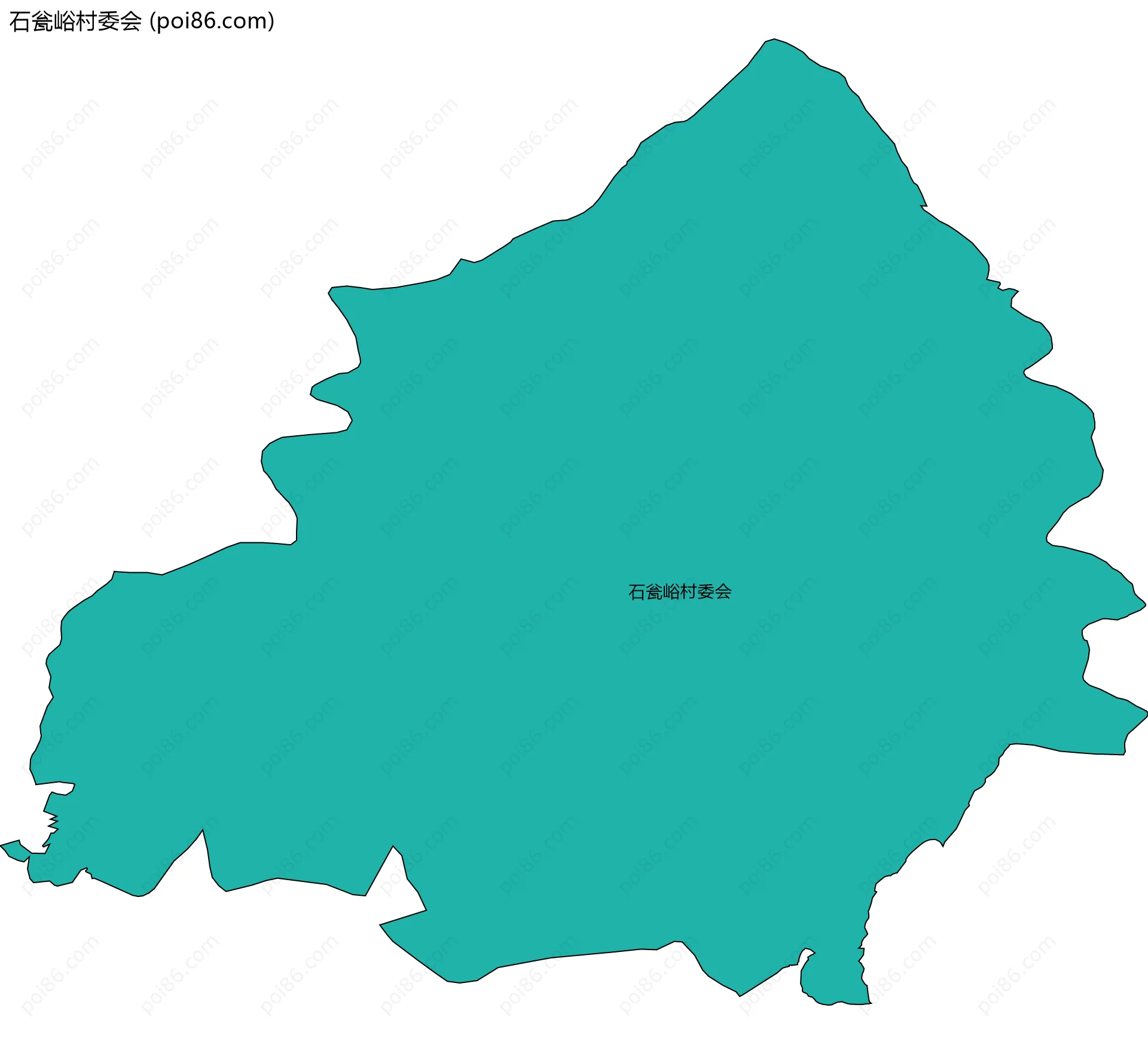 石瓮峪村委会边界地图