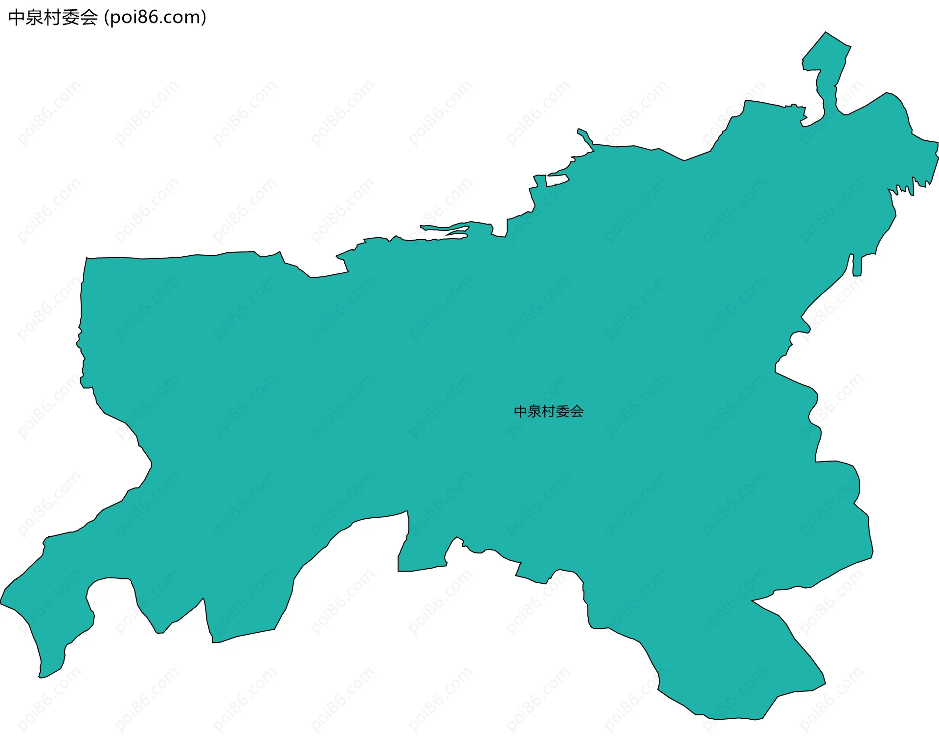 中泉村委会边界地图