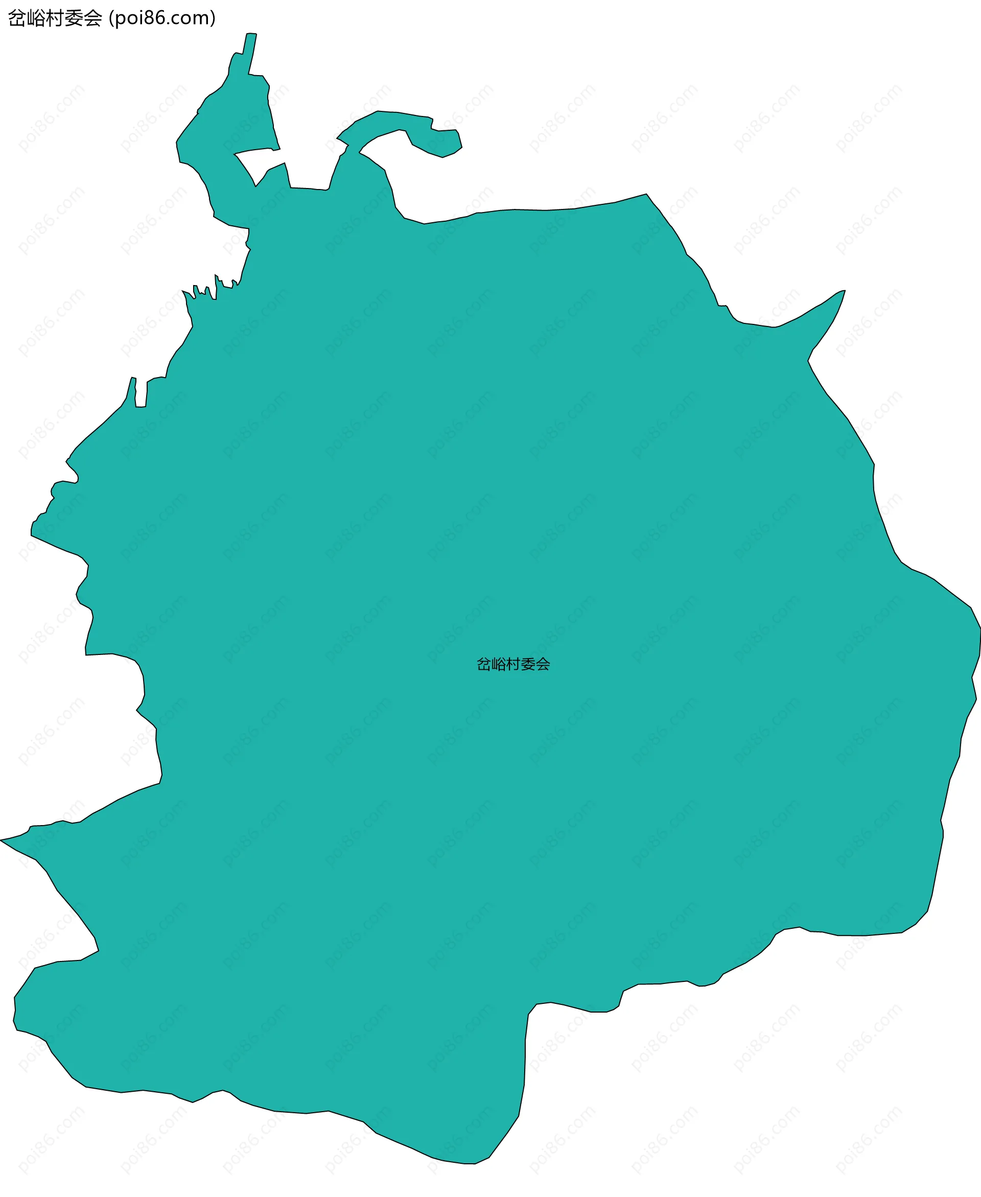 岔峪村委会边界地图