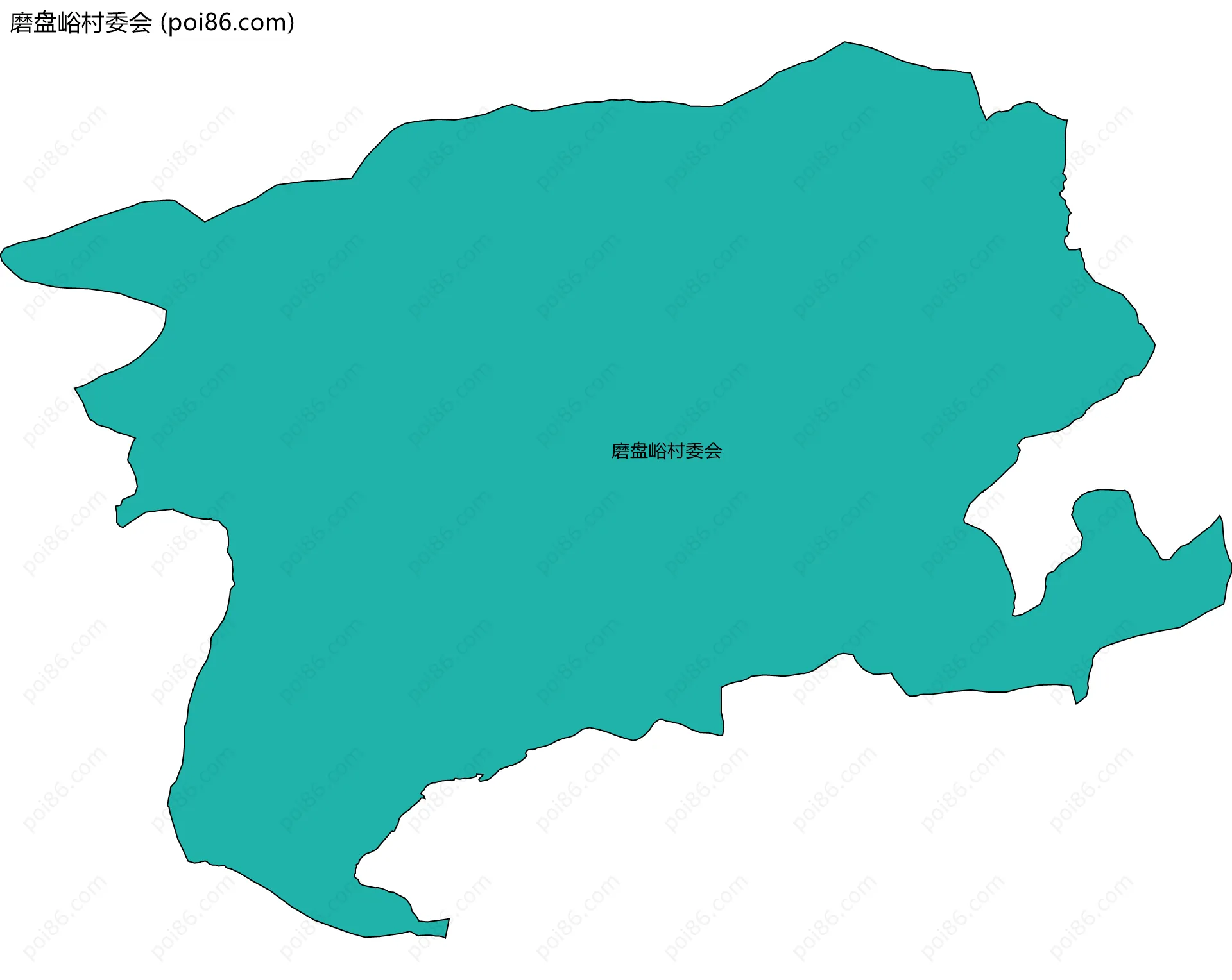 磨盘峪村委会边界地图