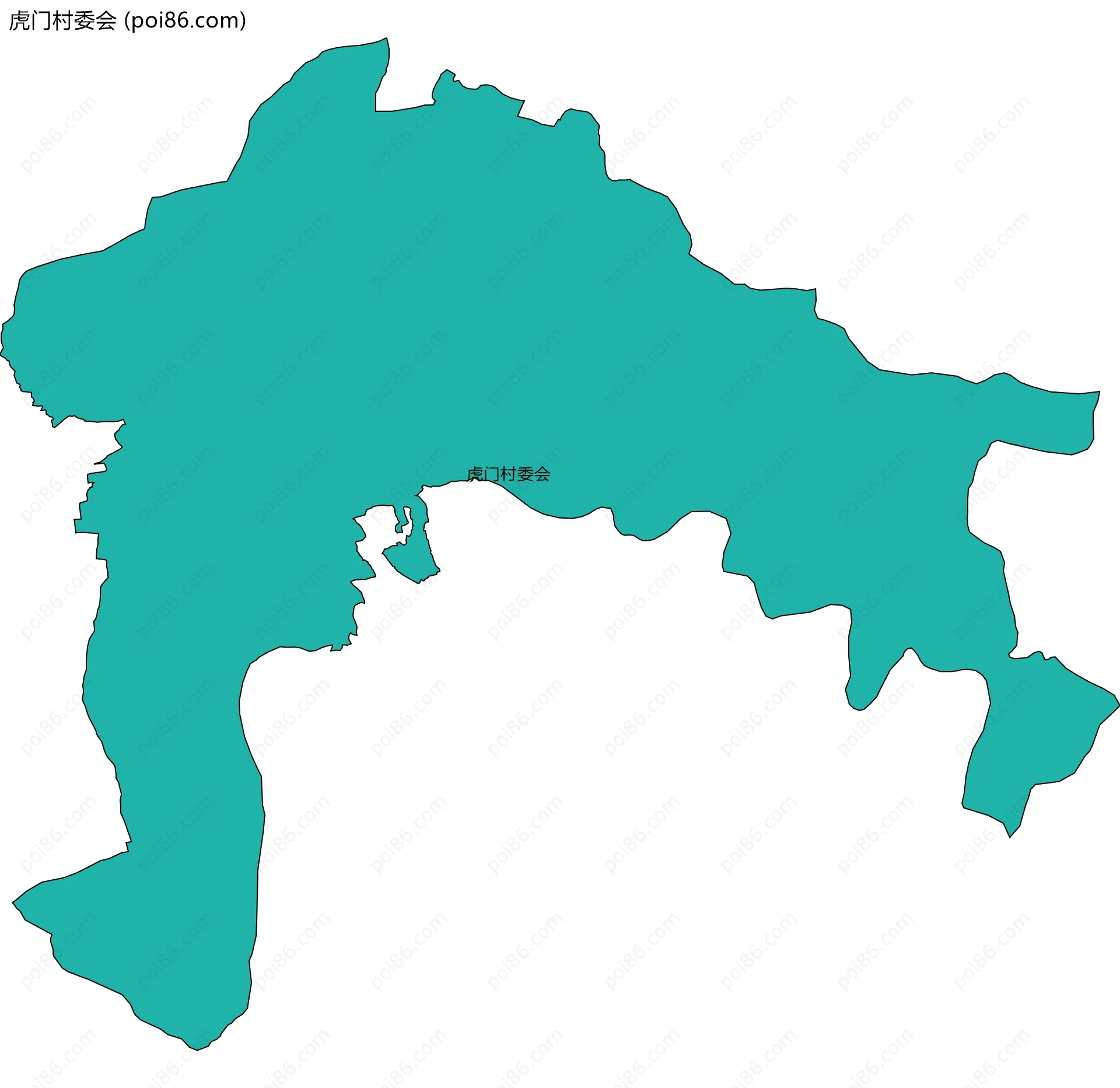 虎门村委会边界地图