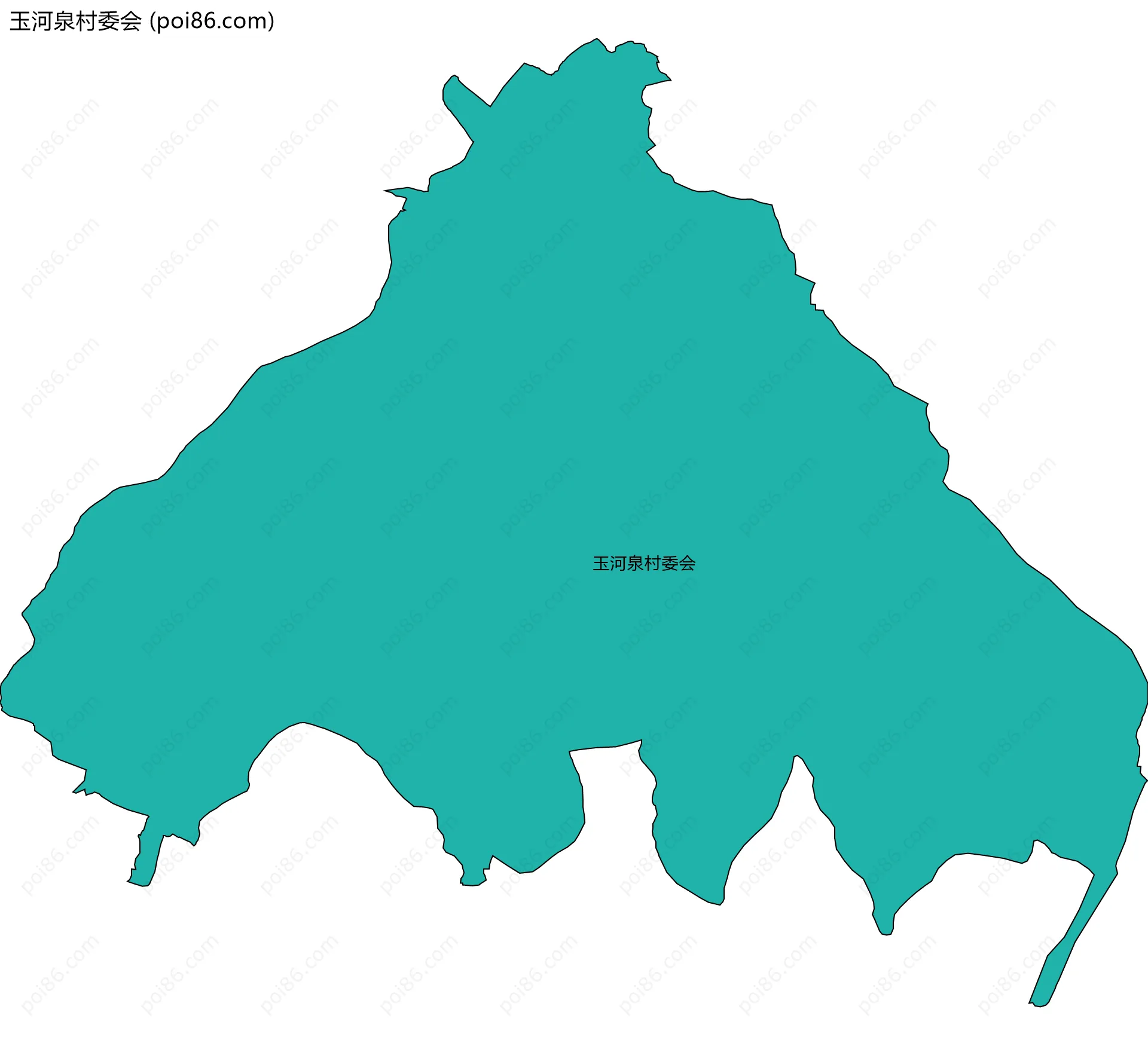 玉河泉村委会边界地图