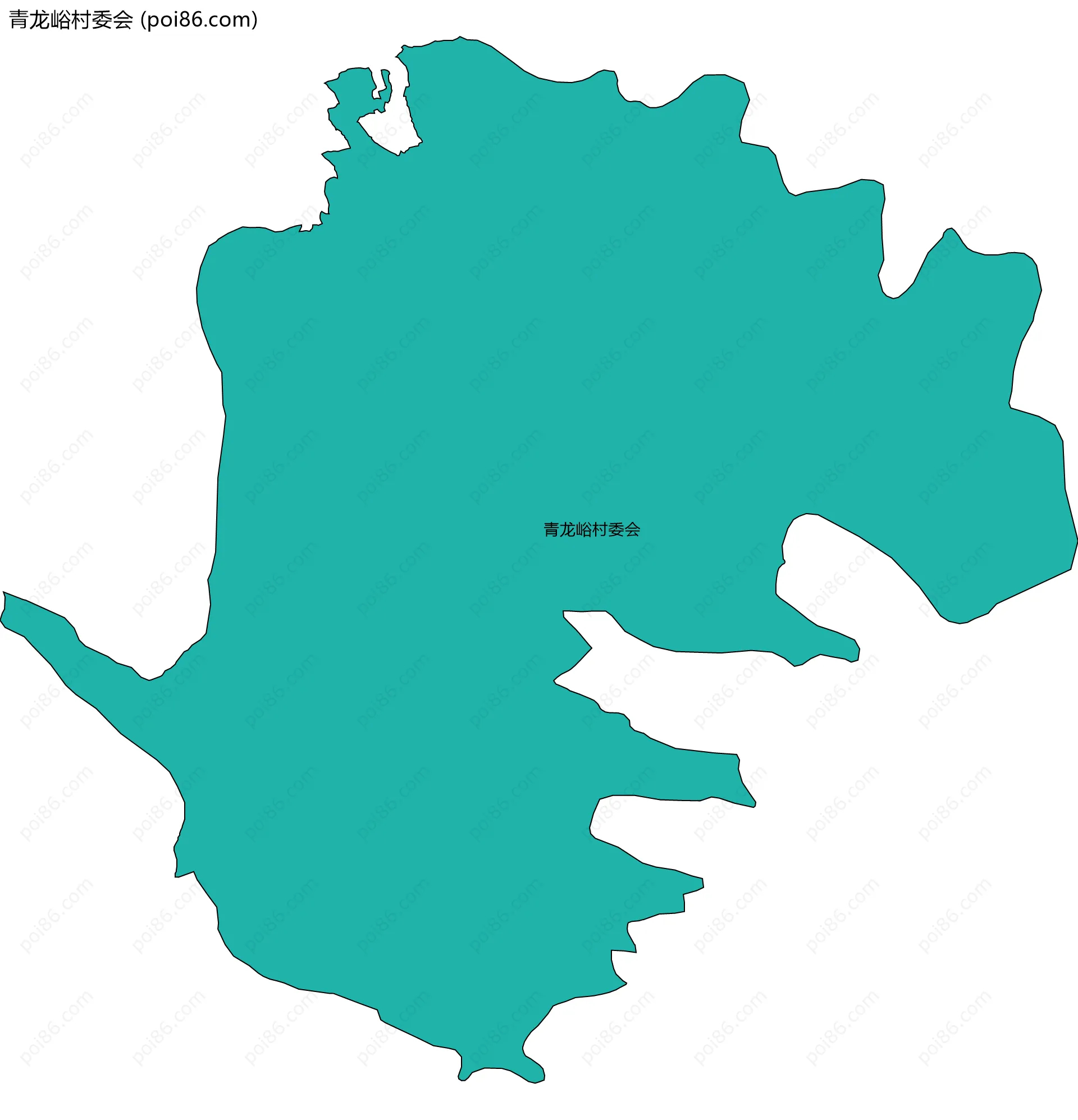 青龙峪村委会边界地图