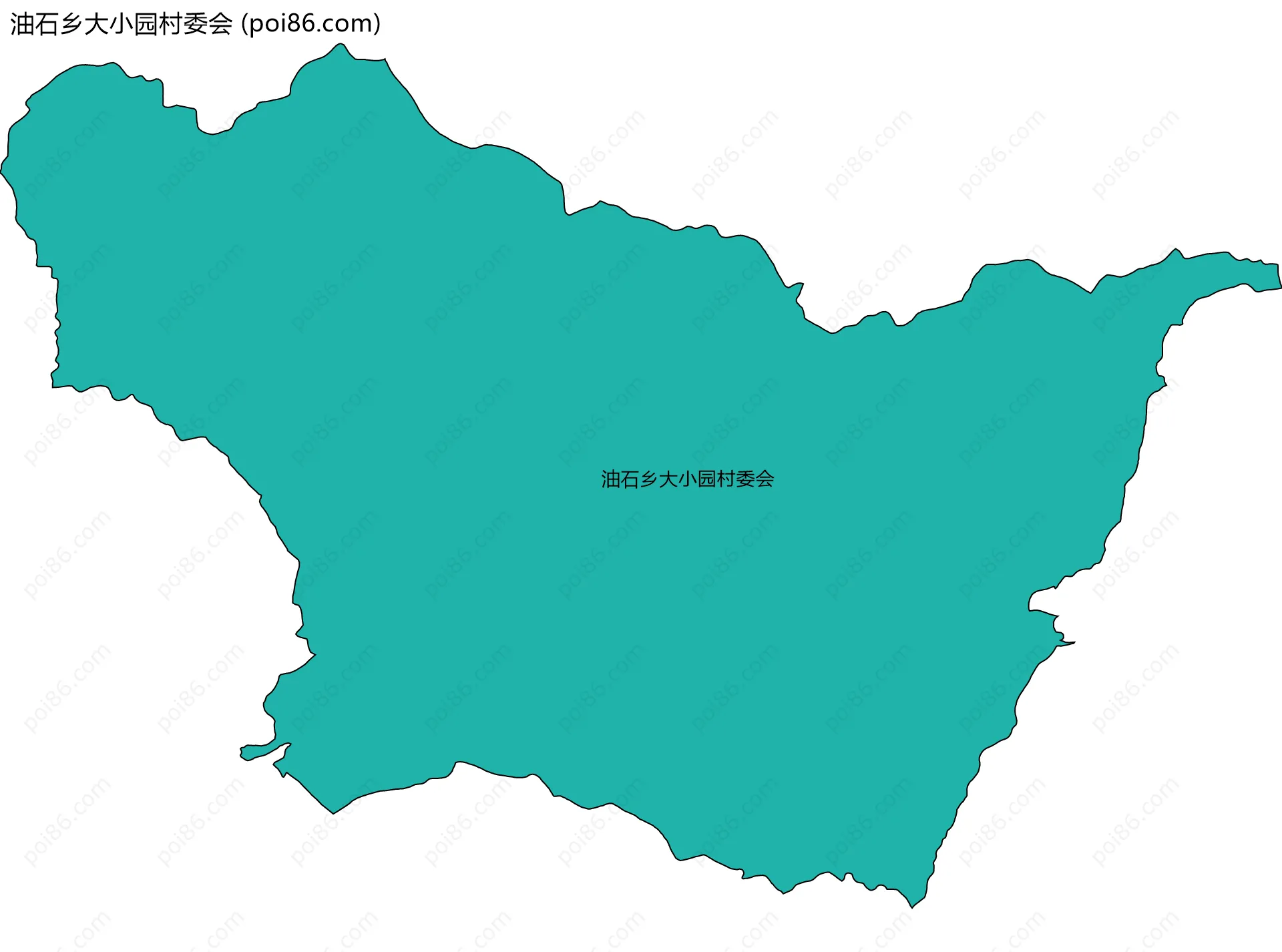 油石乡大小园村委会边界地图