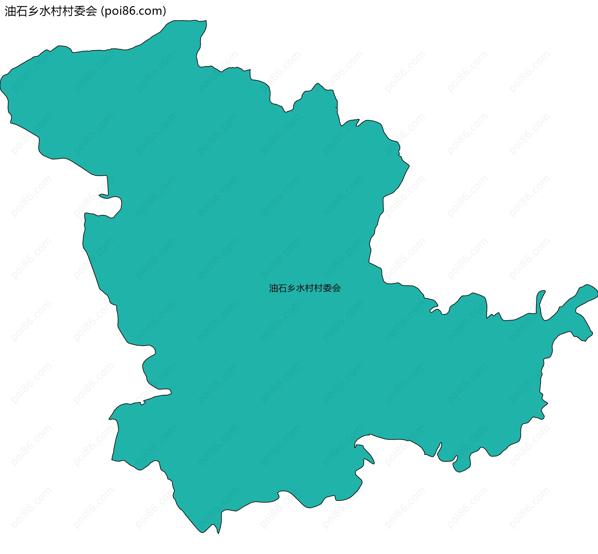 油石乡水村村委会边界地图