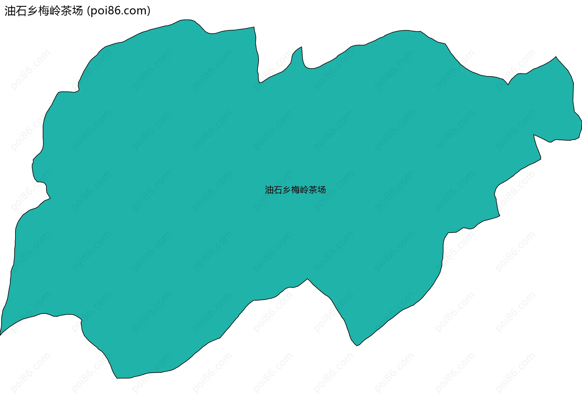 油石乡梅岭茶场边界地图