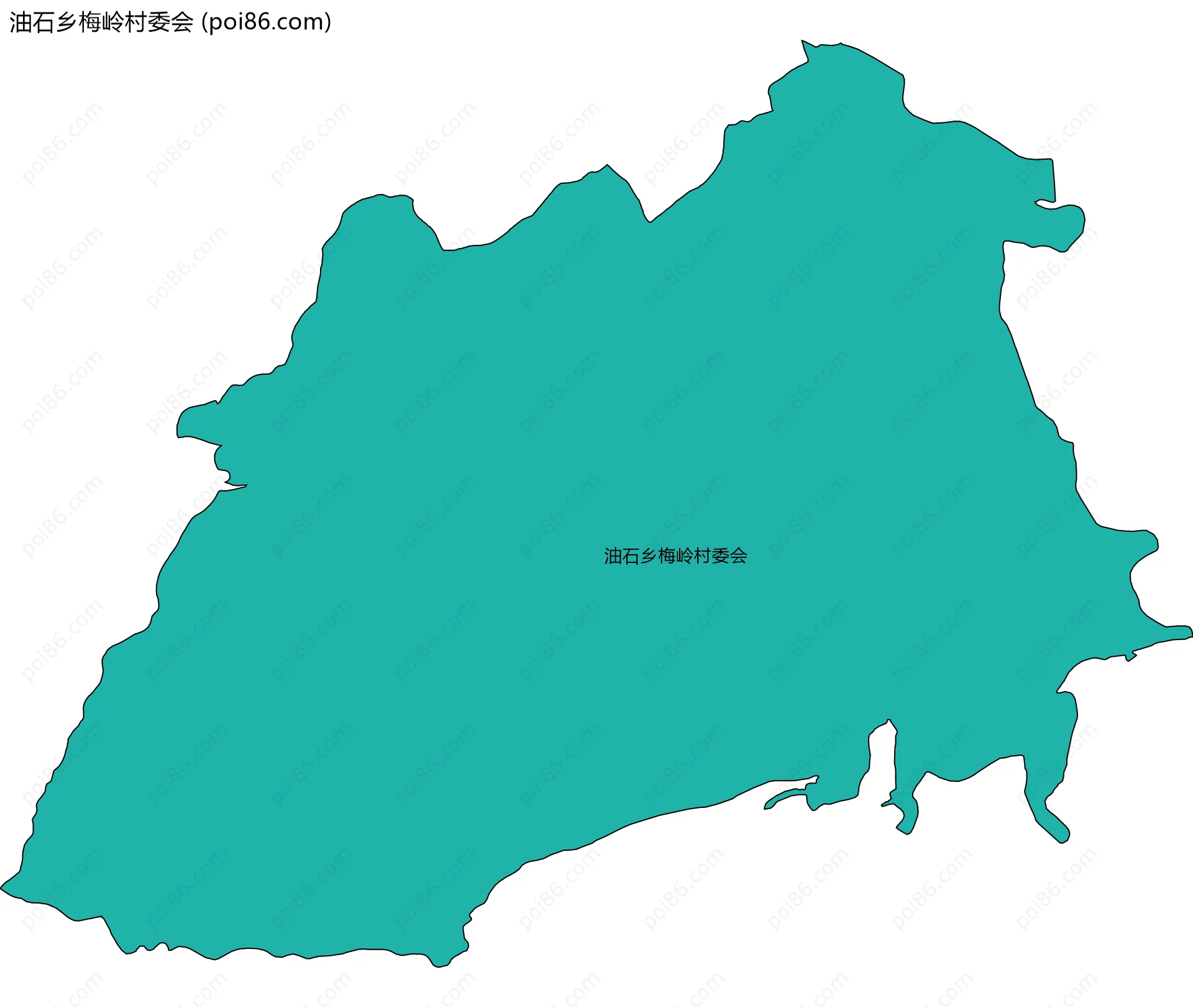 油石乡梅岭村委会边界地图