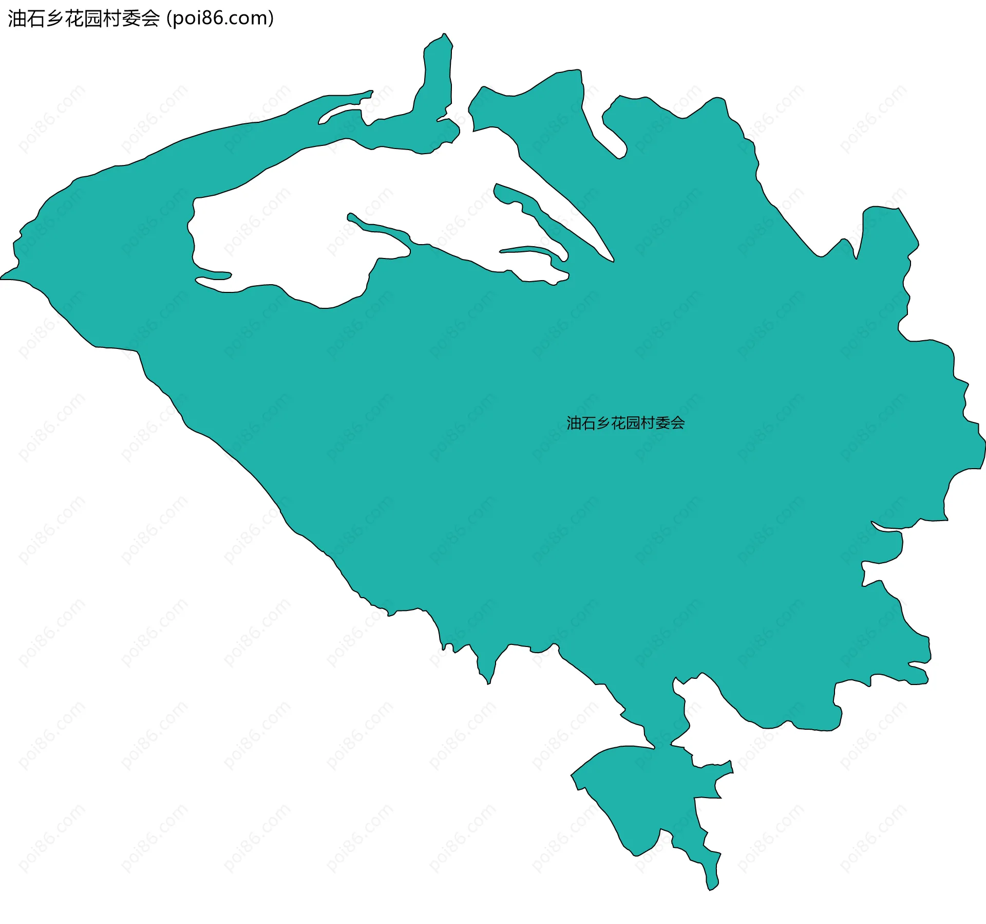 油石乡花园村委会边界地图