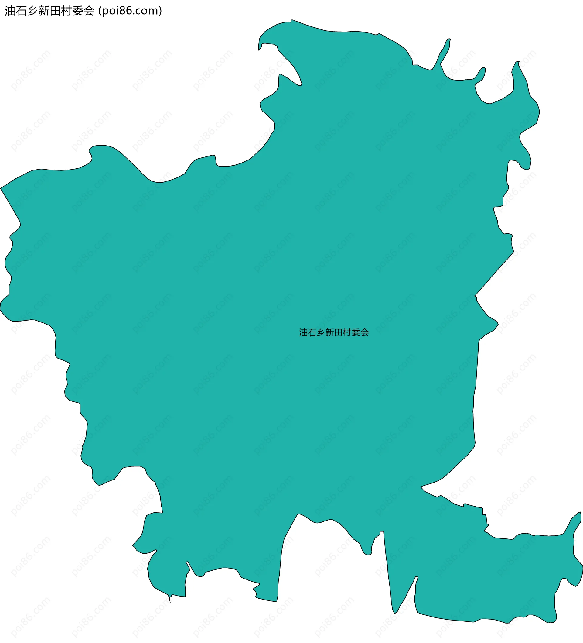 油石乡新田村委会边界地图