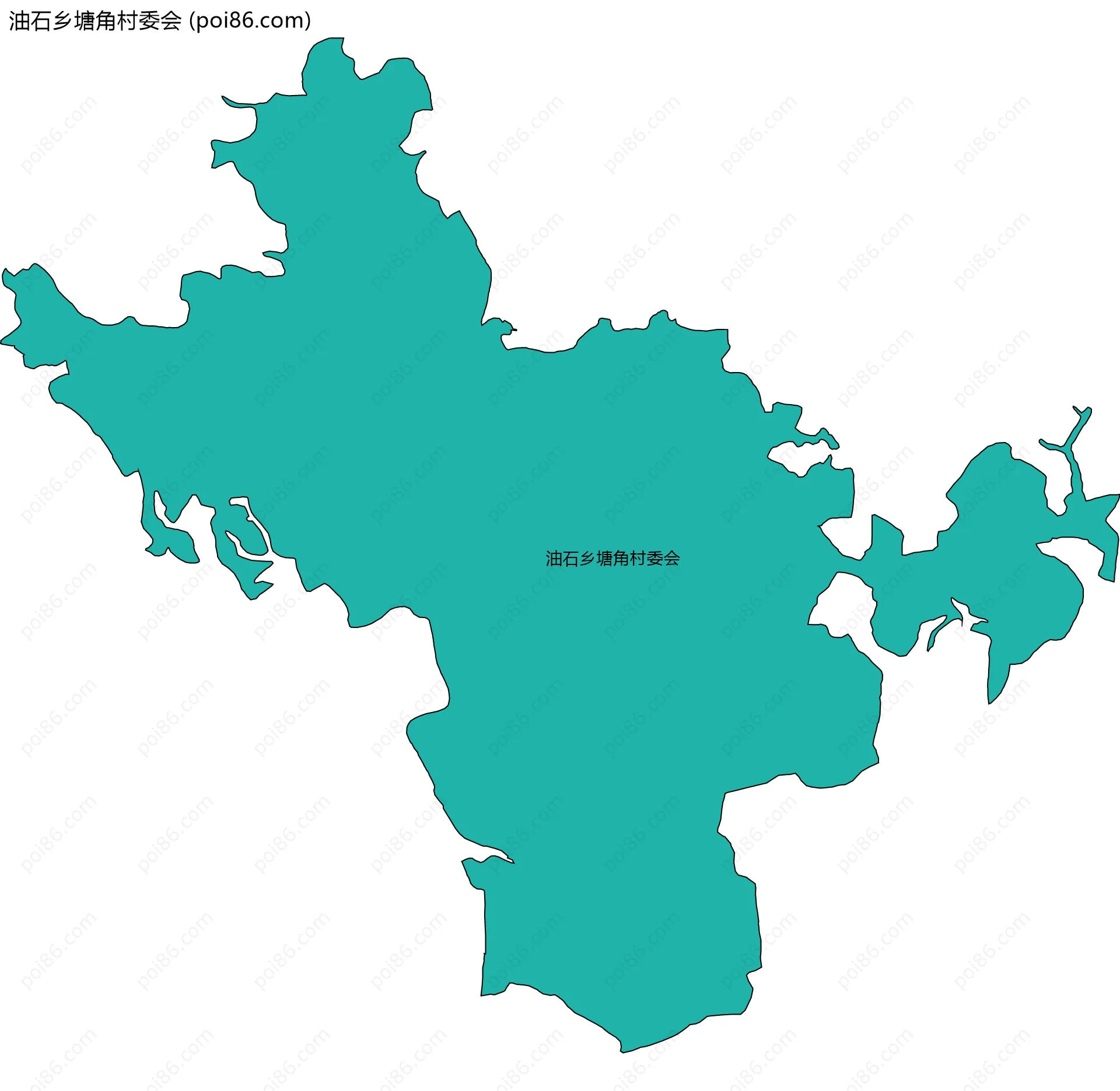 油石乡塘角村委会边界地图