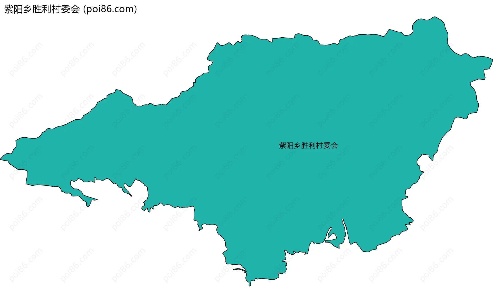 紫阳乡胜利村委会边界地图