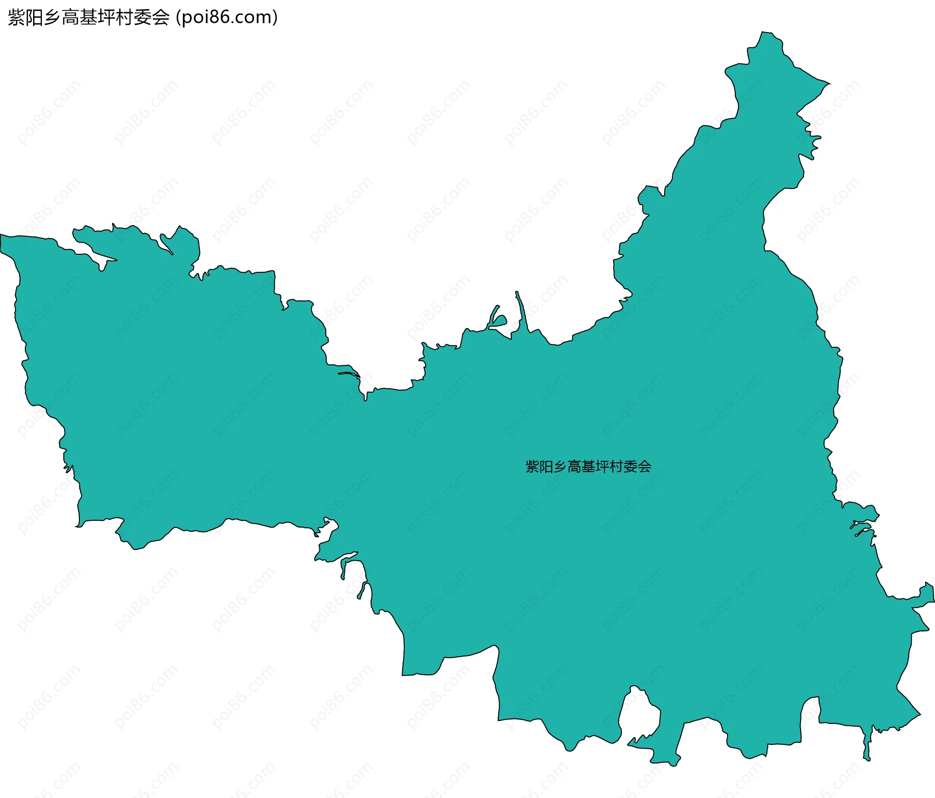 紫阳乡高基坪村委会边界地图