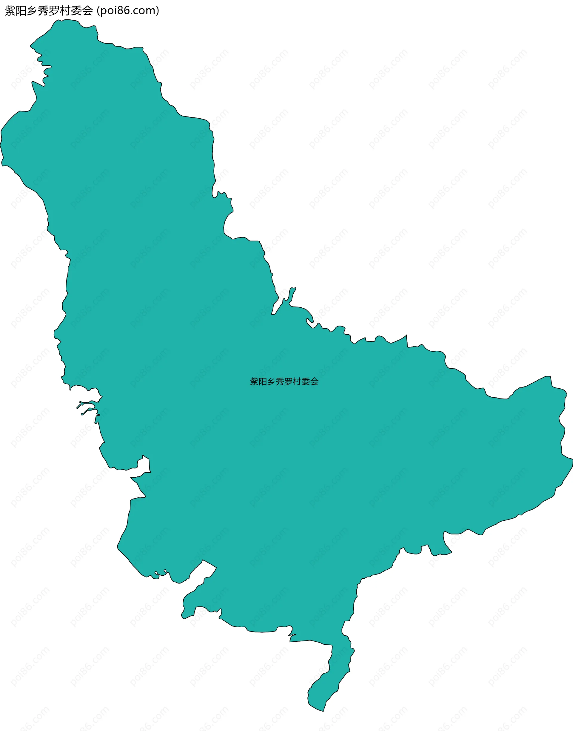 紫阳乡秀罗村委会边界地图