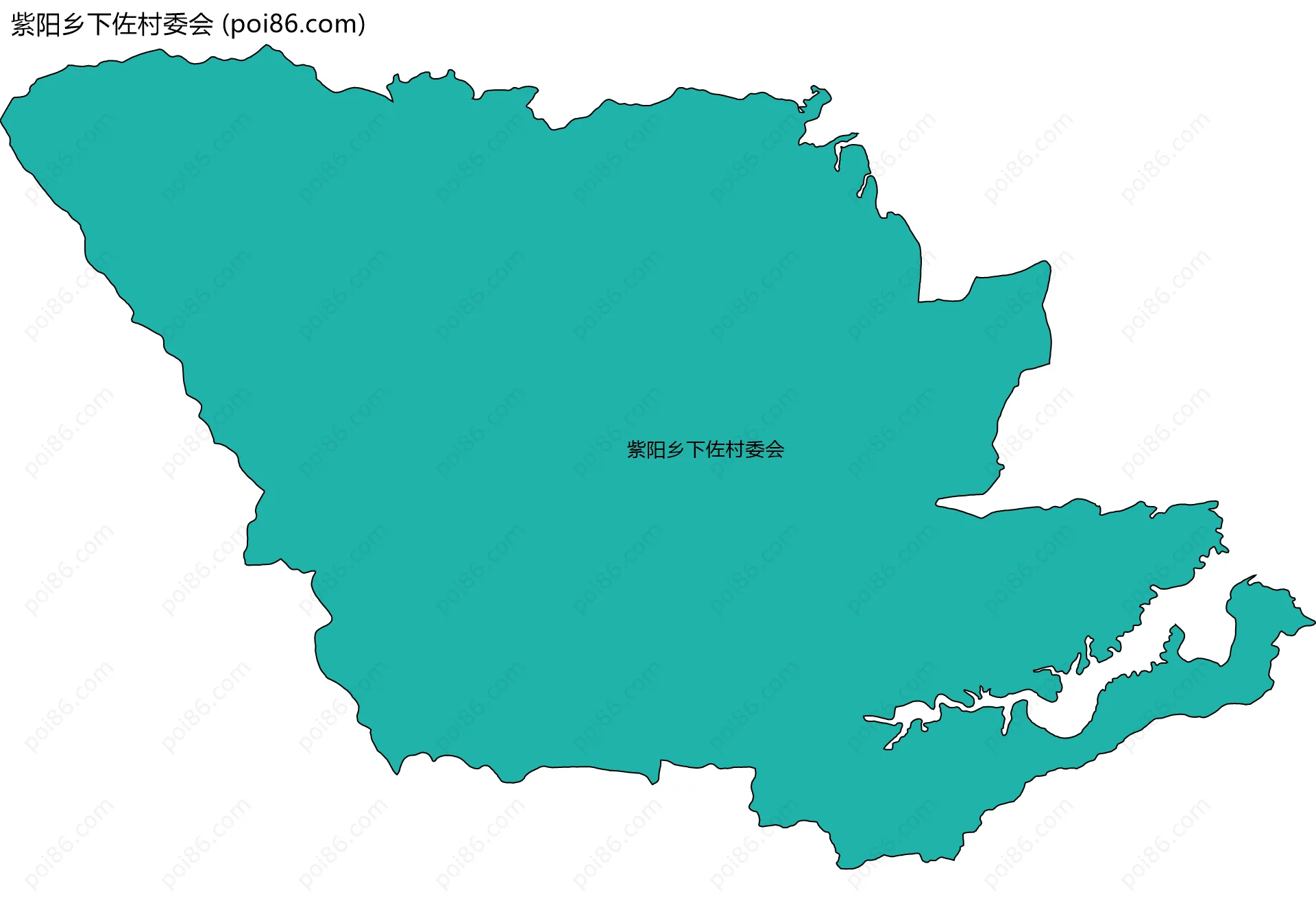 紫阳乡下佐村委会边界地图