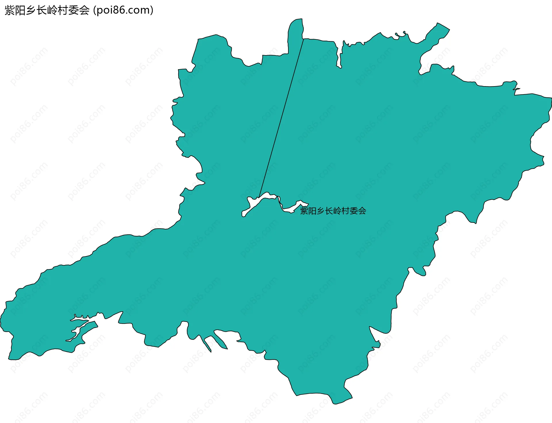 紫阳乡长岭村委会边界地图