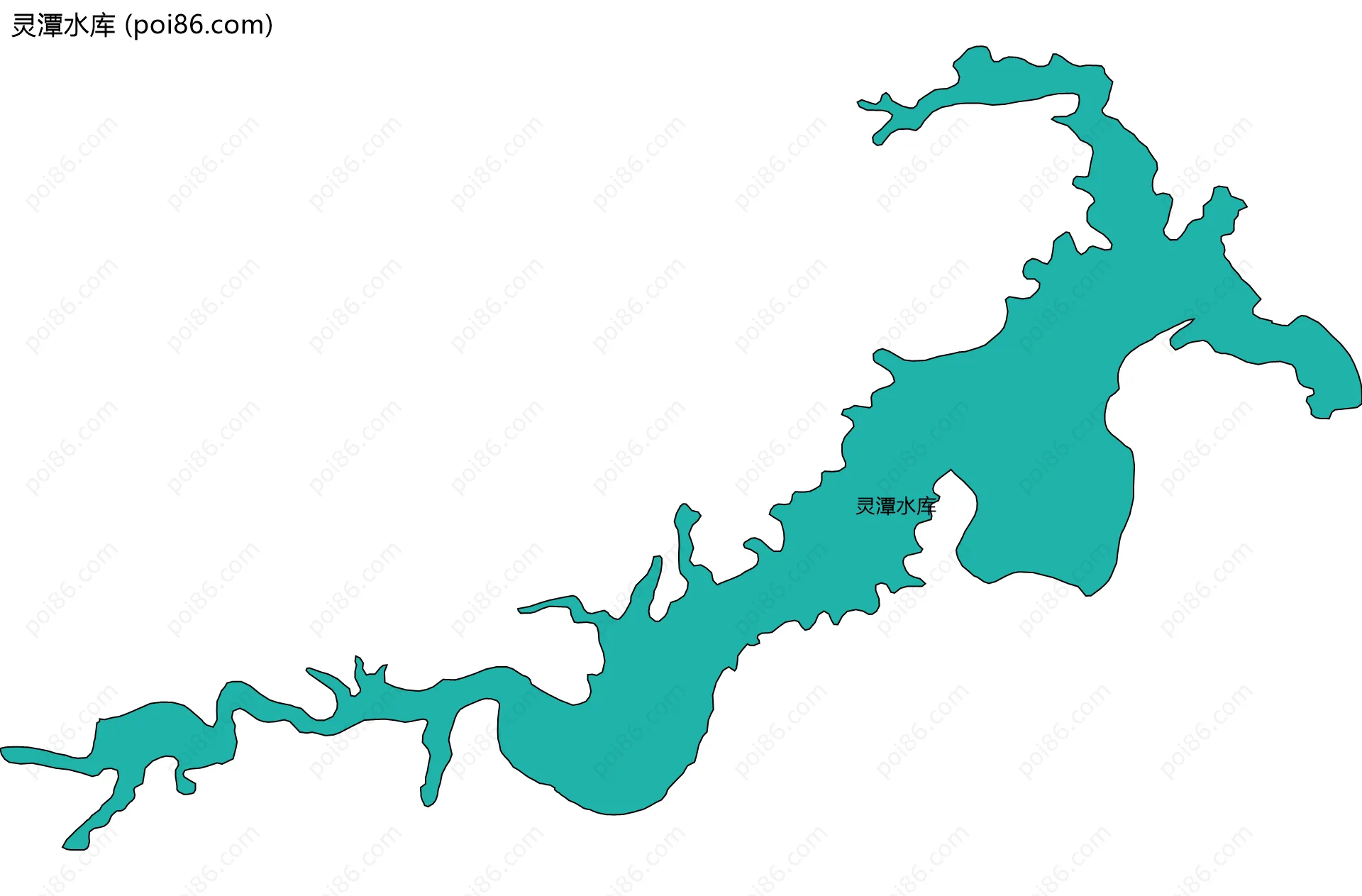 灵潭水库边界地图