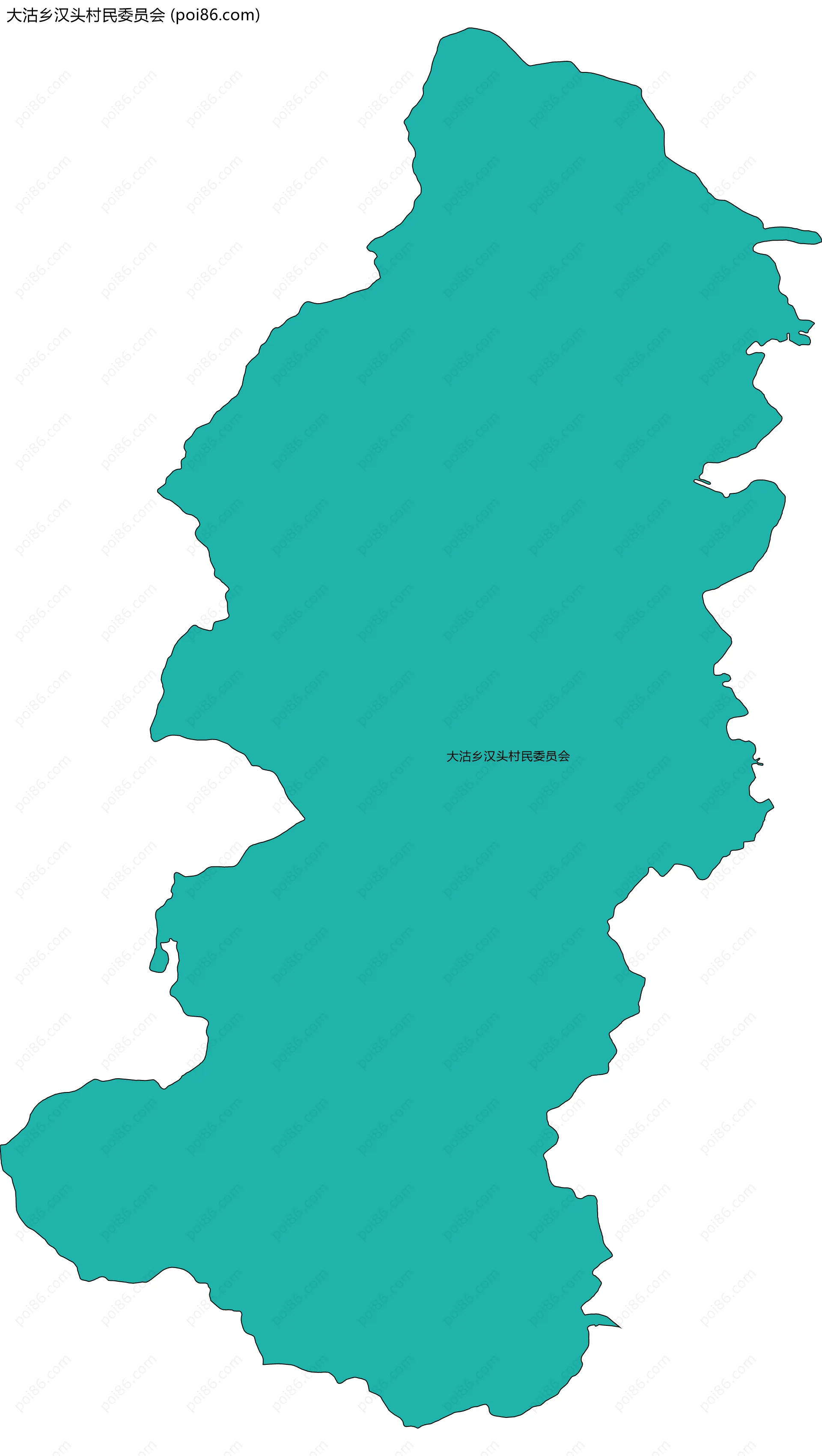 大沽乡汉头村民委员会边界地图