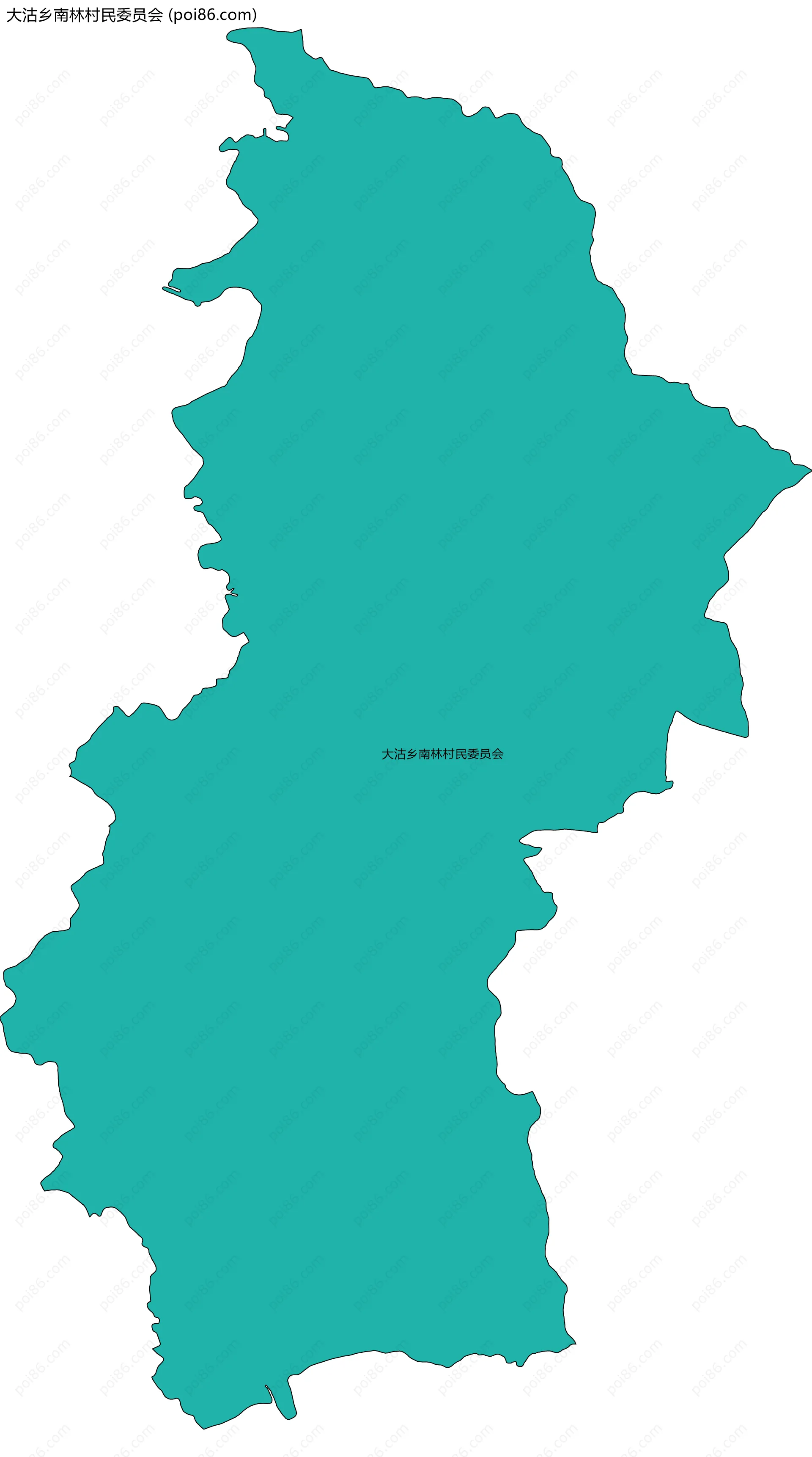 大沽乡南林村民委员会边界地图