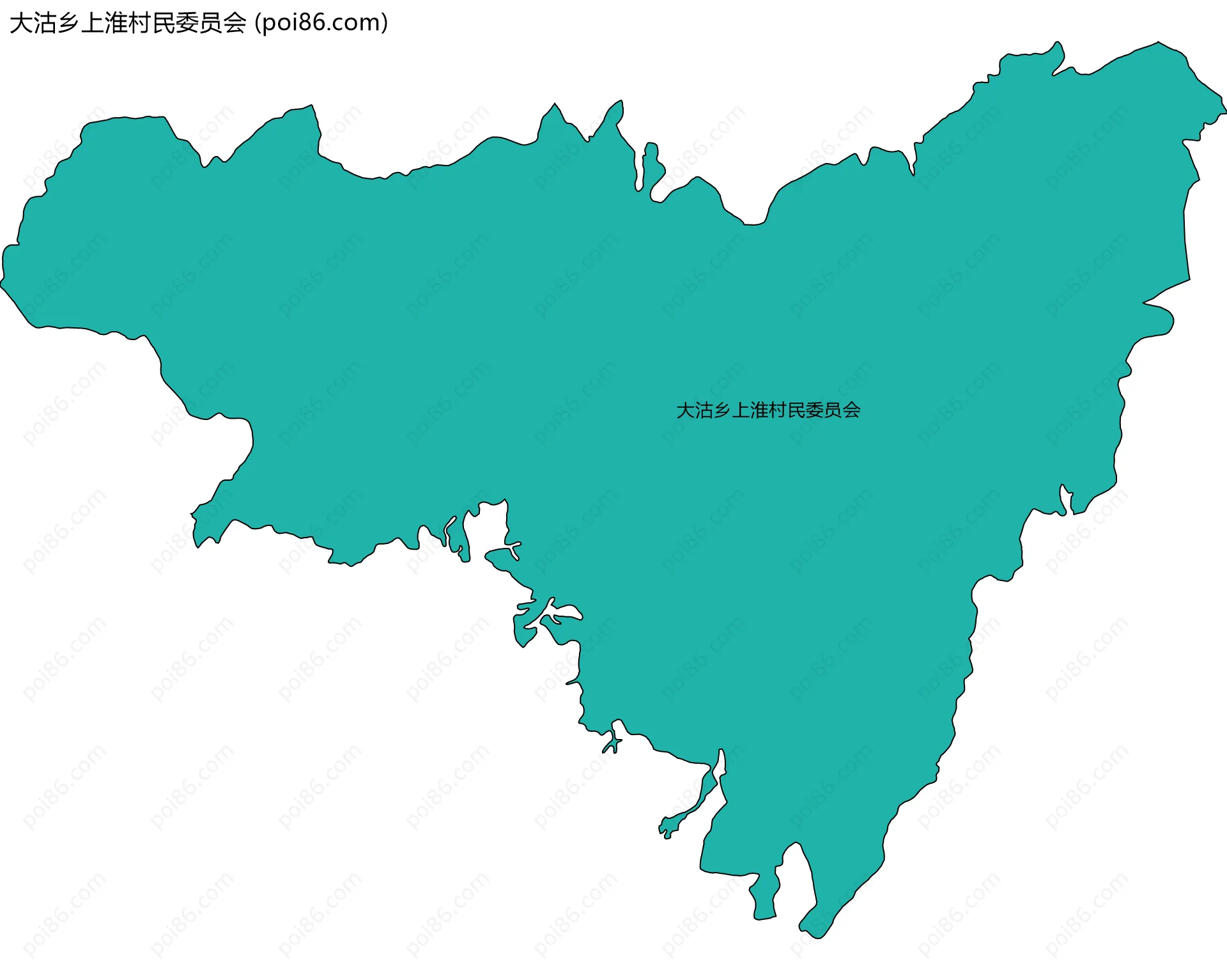 大沽乡上淮村民委员会边界地图