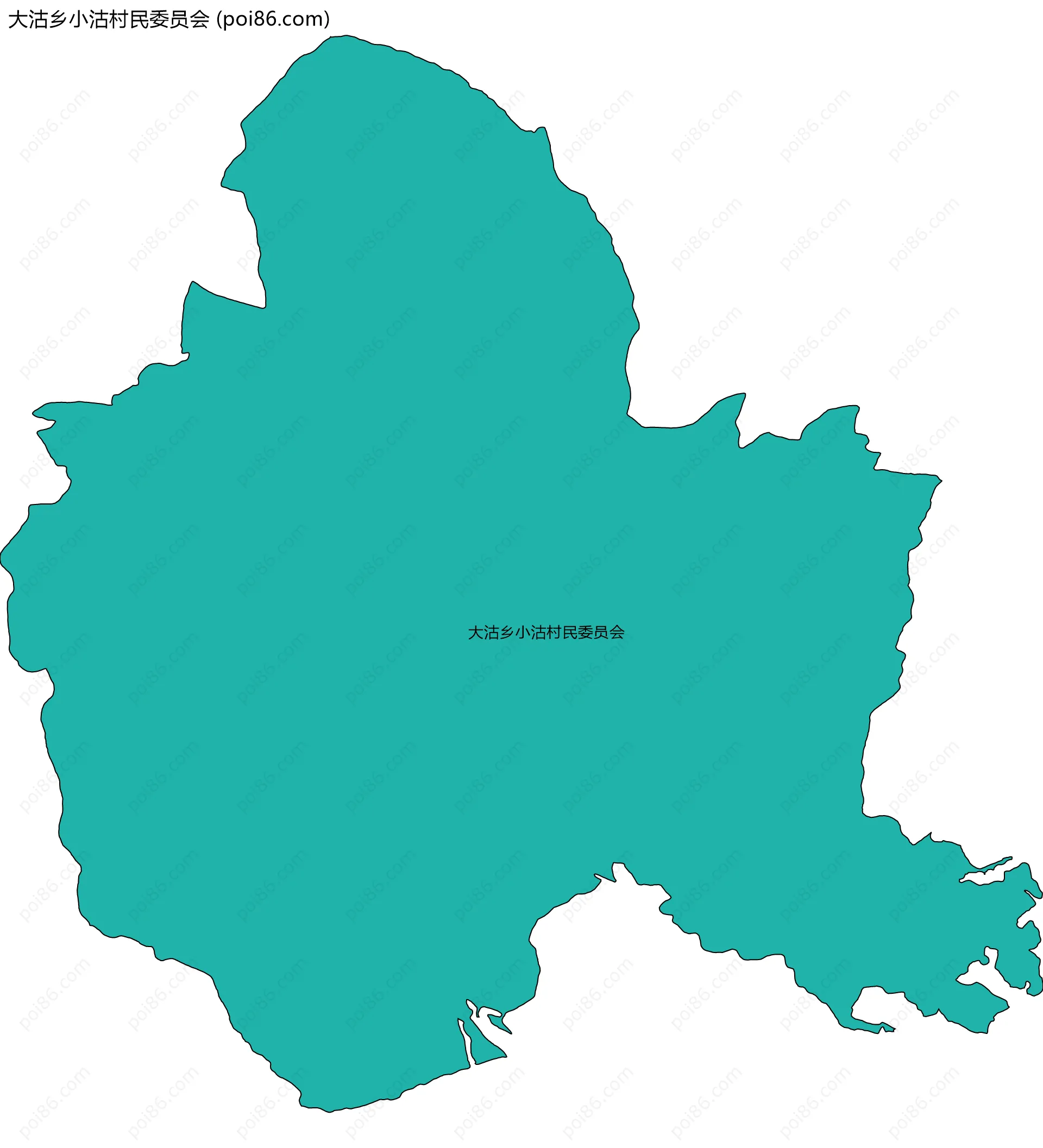 大沽乡小沽村民委员会边界地图