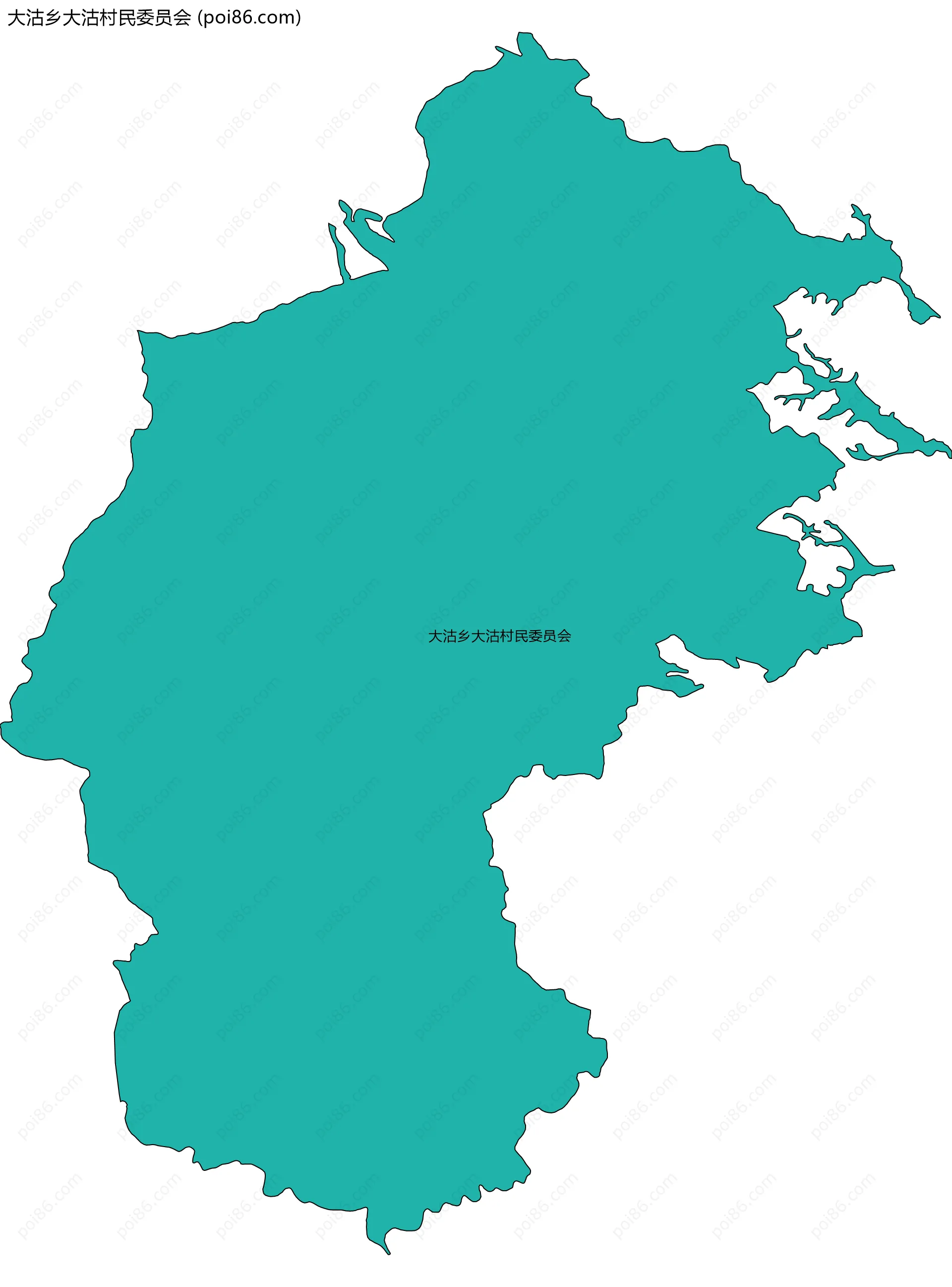 大沽乡大沽村民委员会边界地图