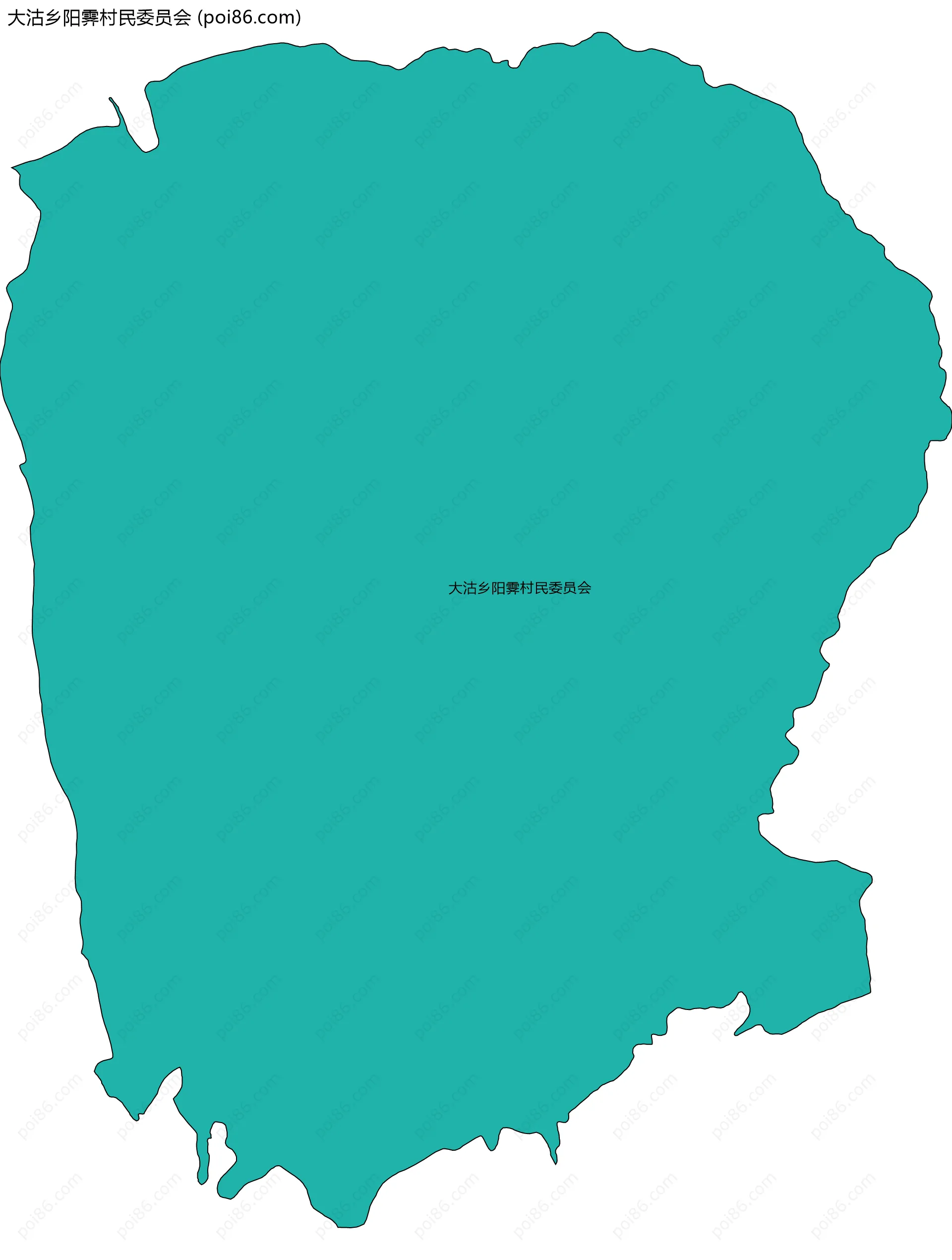 大沽乡阳霁村民委员会边界地图