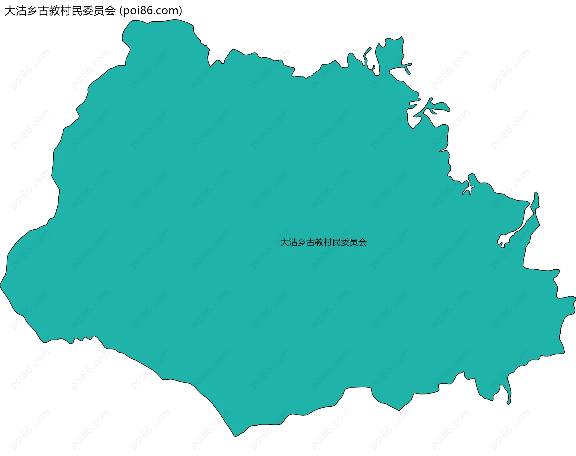 大沽乡古教村民委员会边界地图