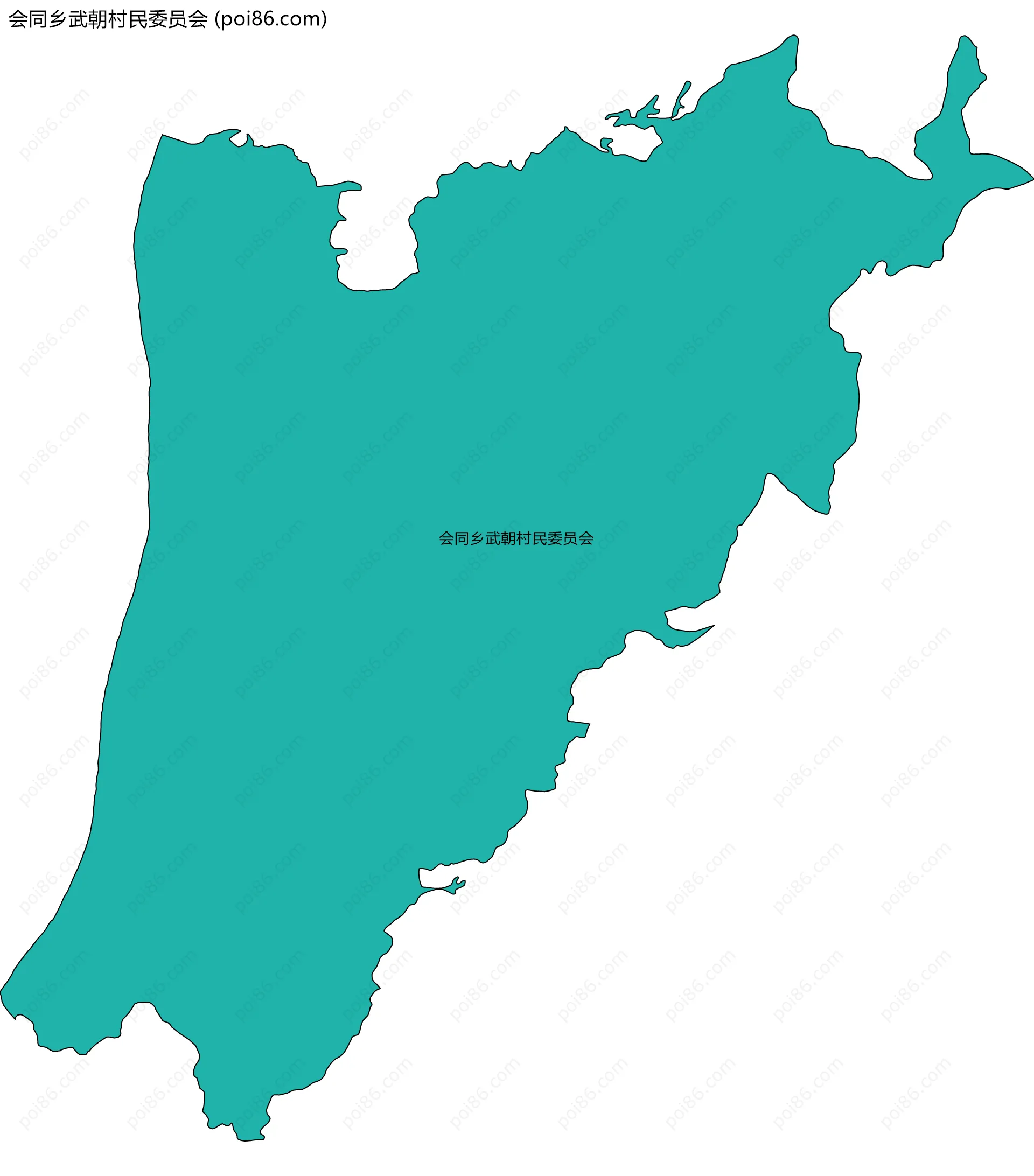 会同乡武朝村民委员会边界地图
