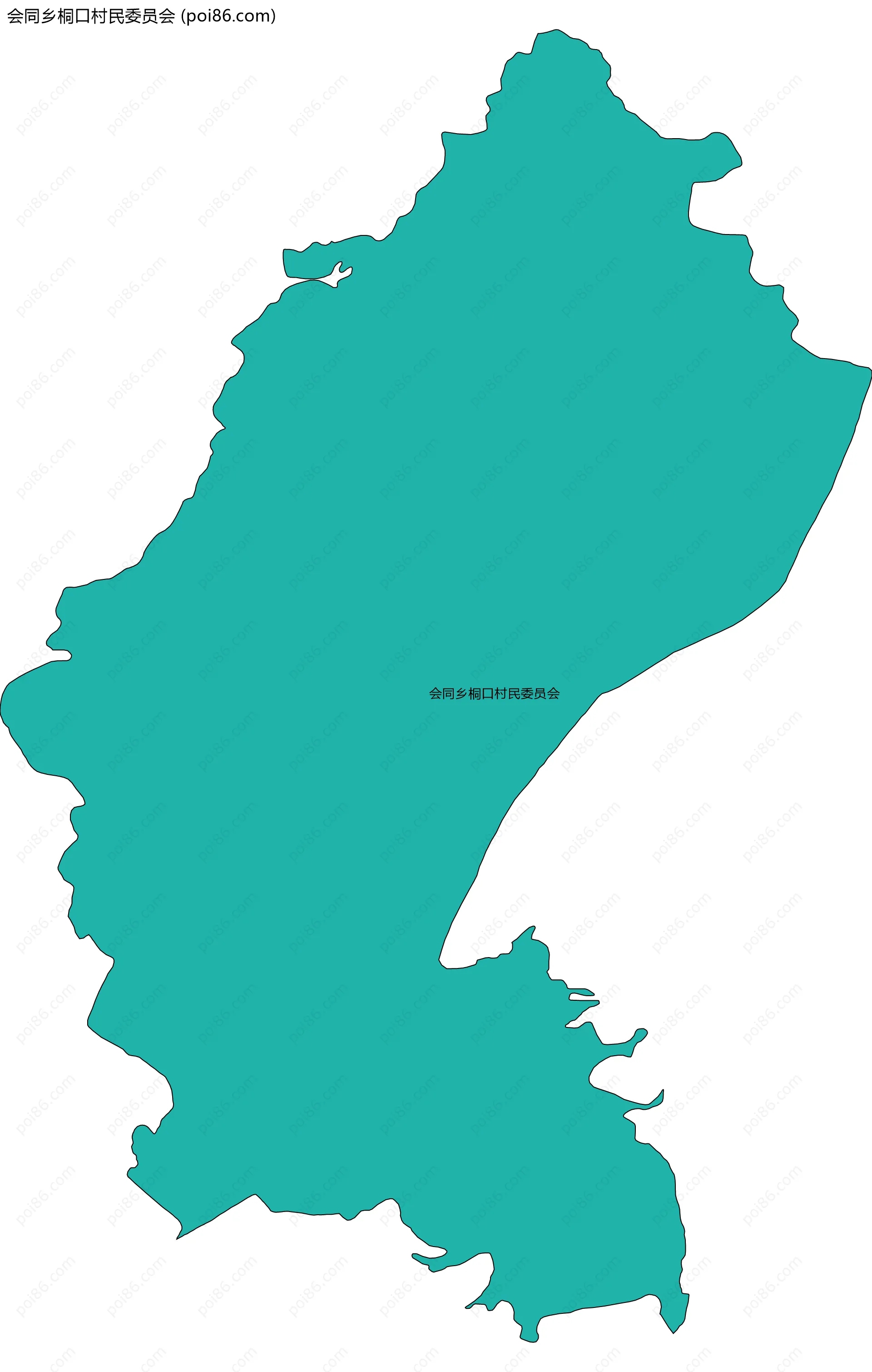 会同乡桐口村民委员会边界地图