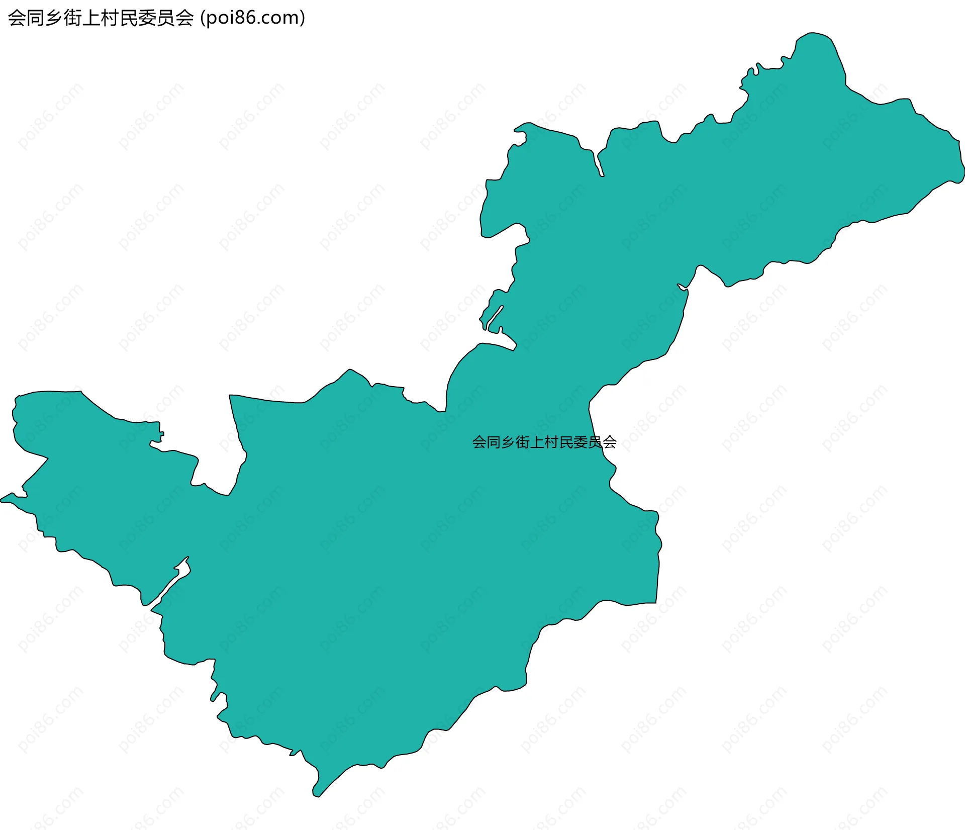 会同乡街上村民委员会边界地图