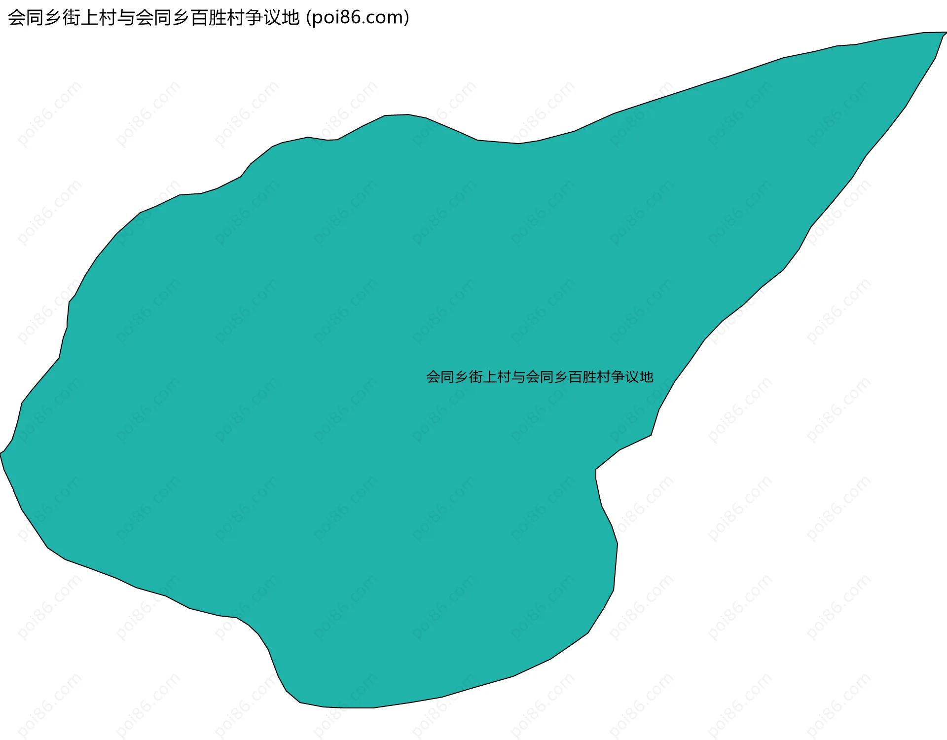 会同乡街上村与会同乡百胜村争议地边界地图