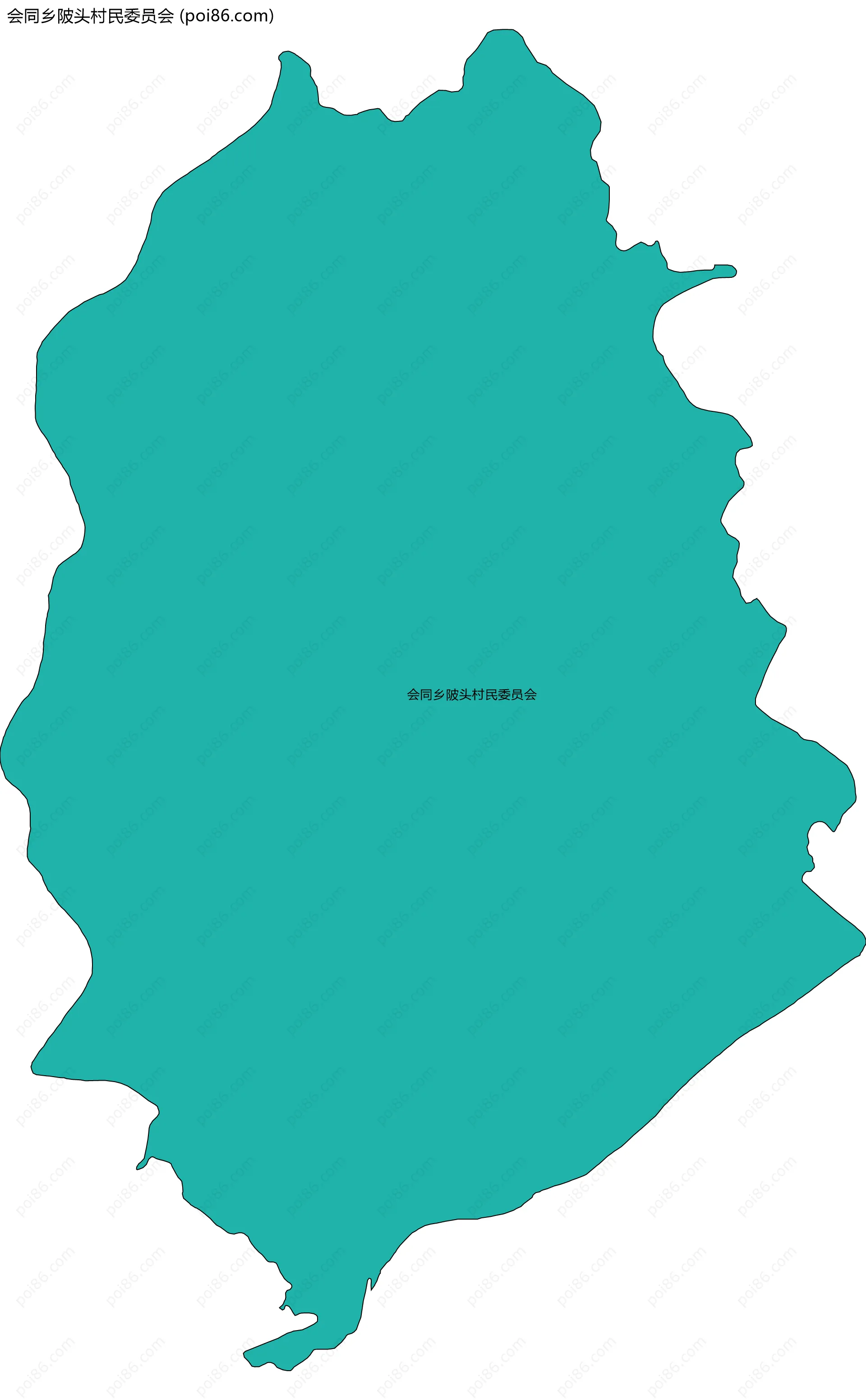 会同乡陂头村民委员会边界地图