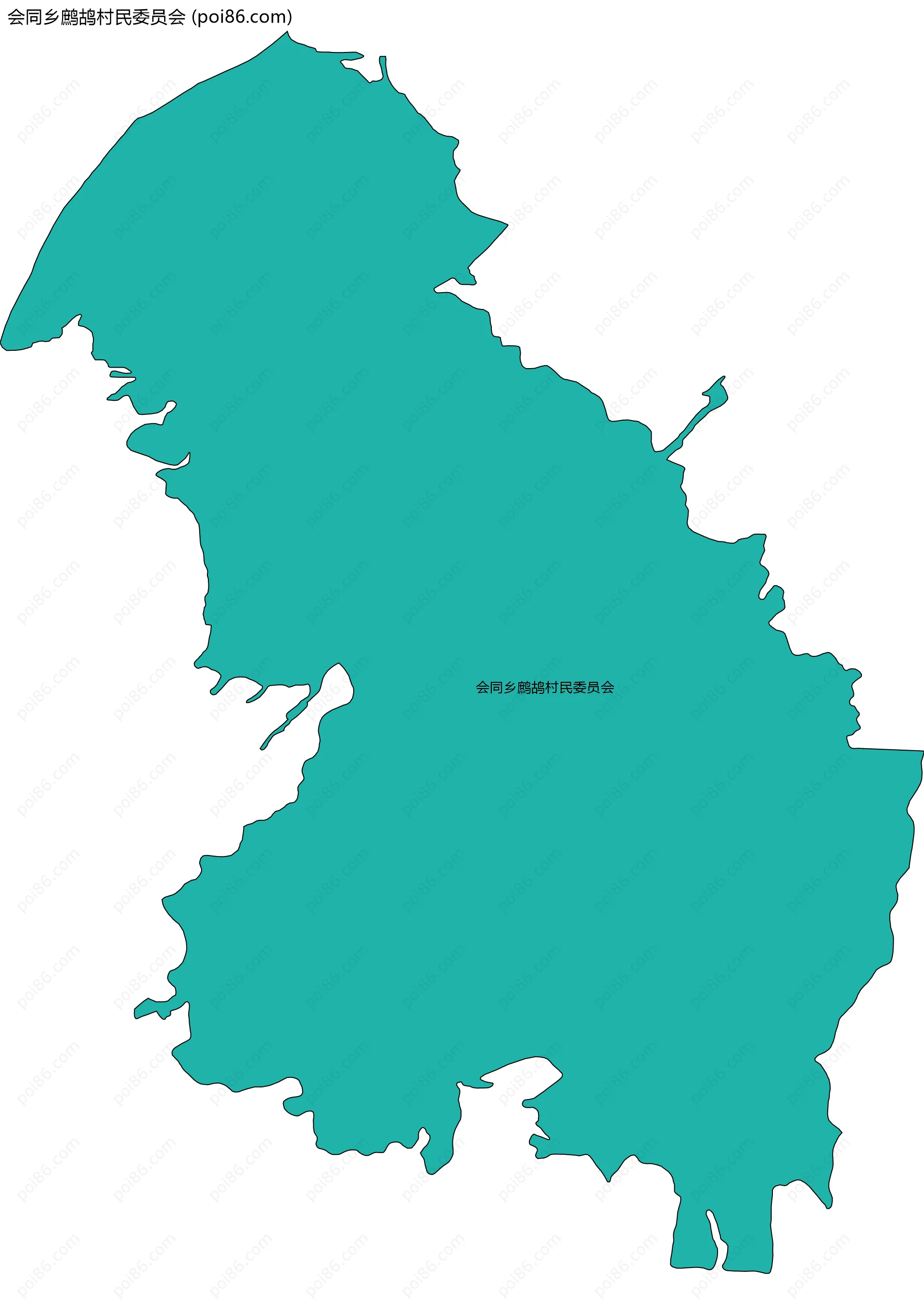 会同乡鹧鸪村民委员会边界地图