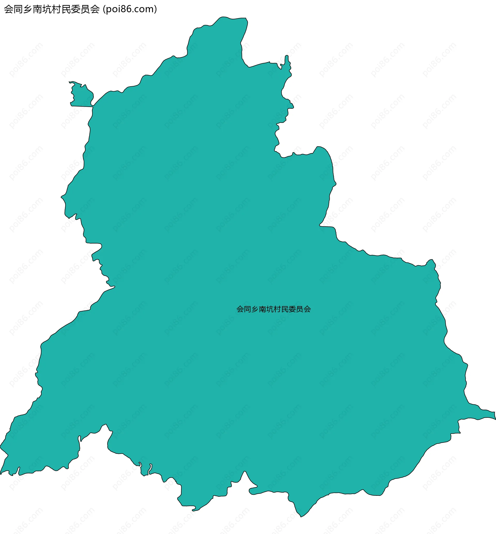 会同乡南坑村民委员会边界地图