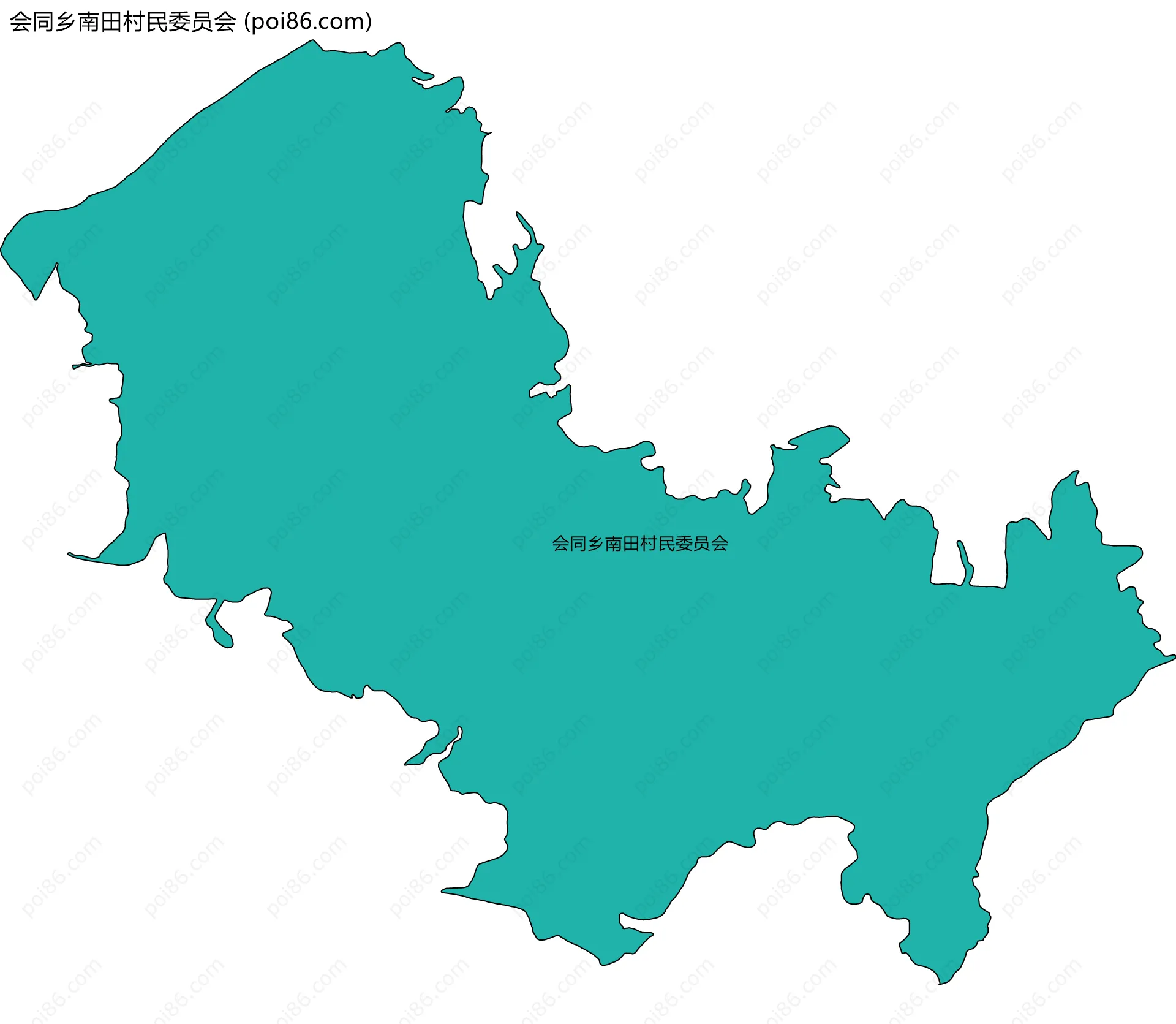 会同乡南田村民委员会边界地图