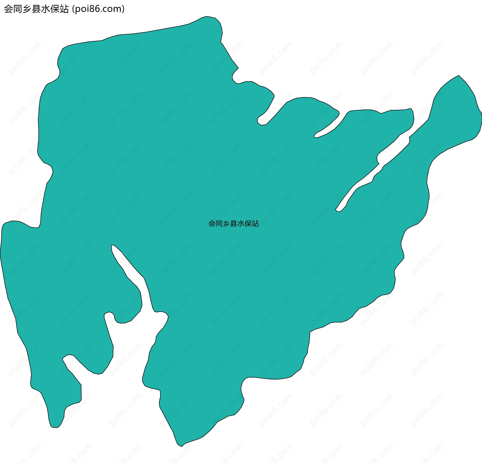 会同乡县水保站边界地图