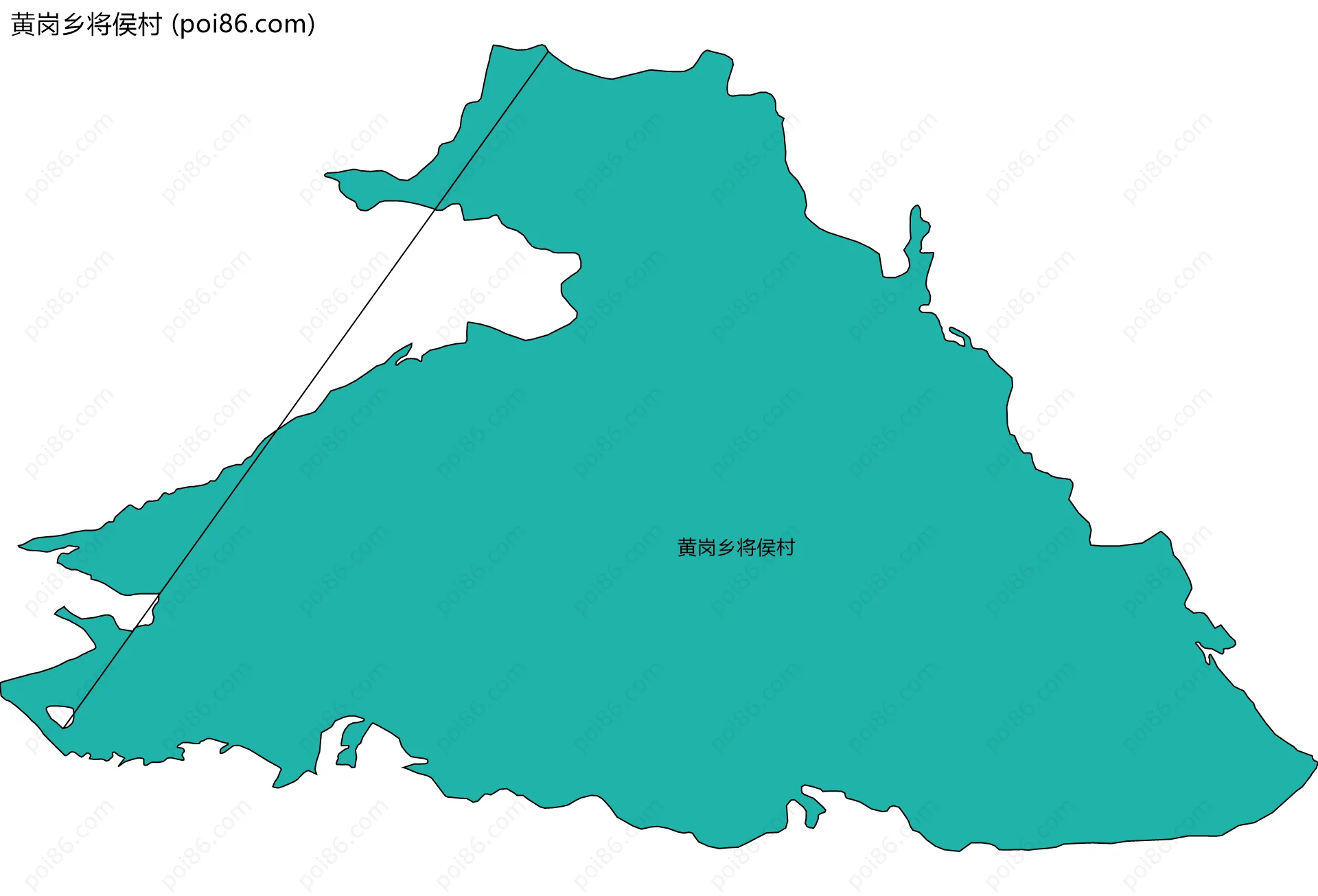 黄岗乡将侯村边界地图