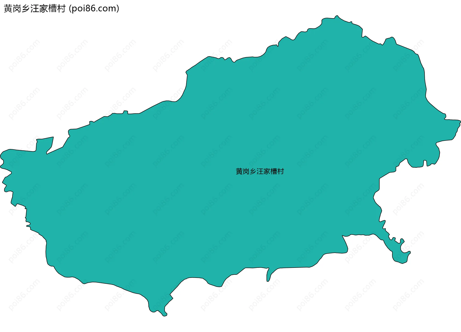 黄岗乡汪家槽村边界地图