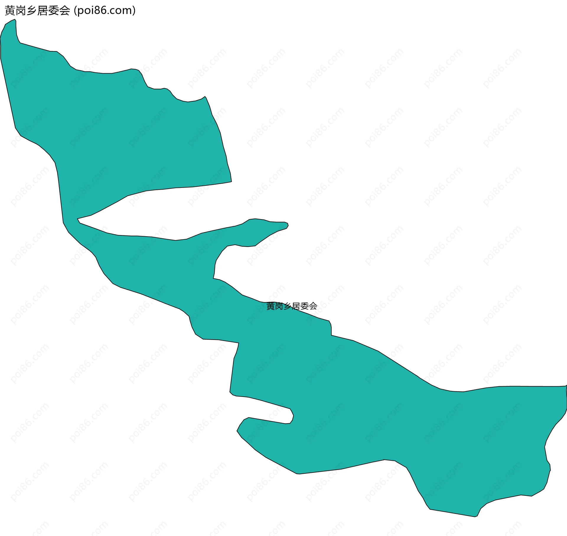 黄岗乡居委会边界地图