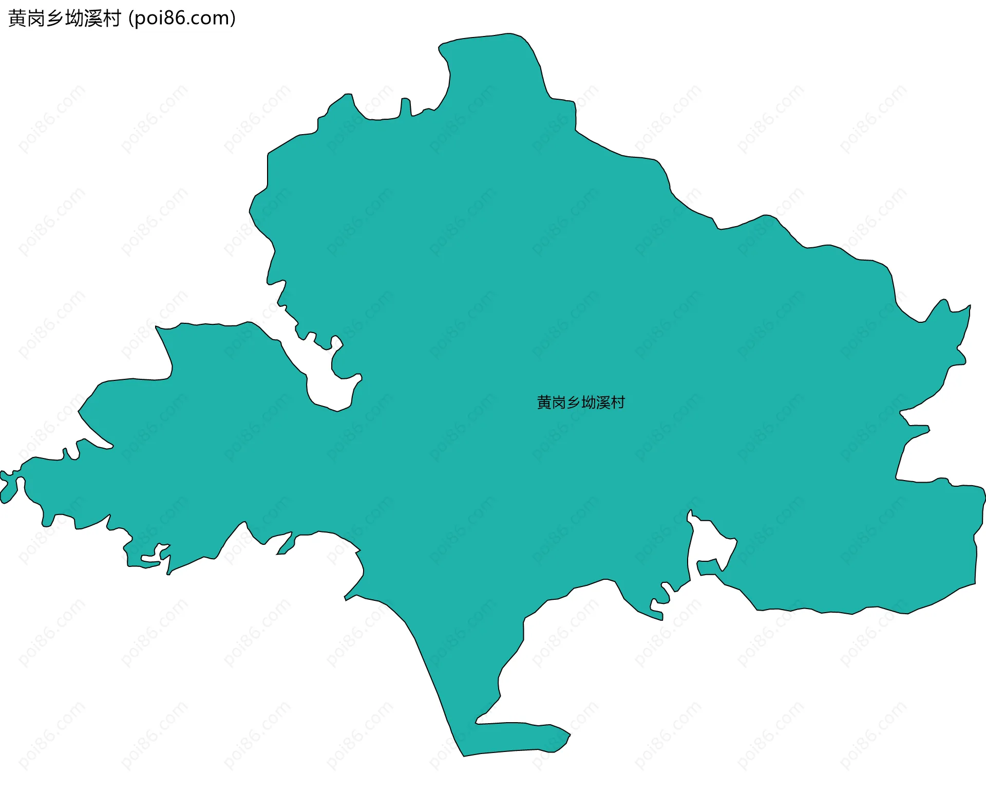 黄岗乡坳溪村边界地图