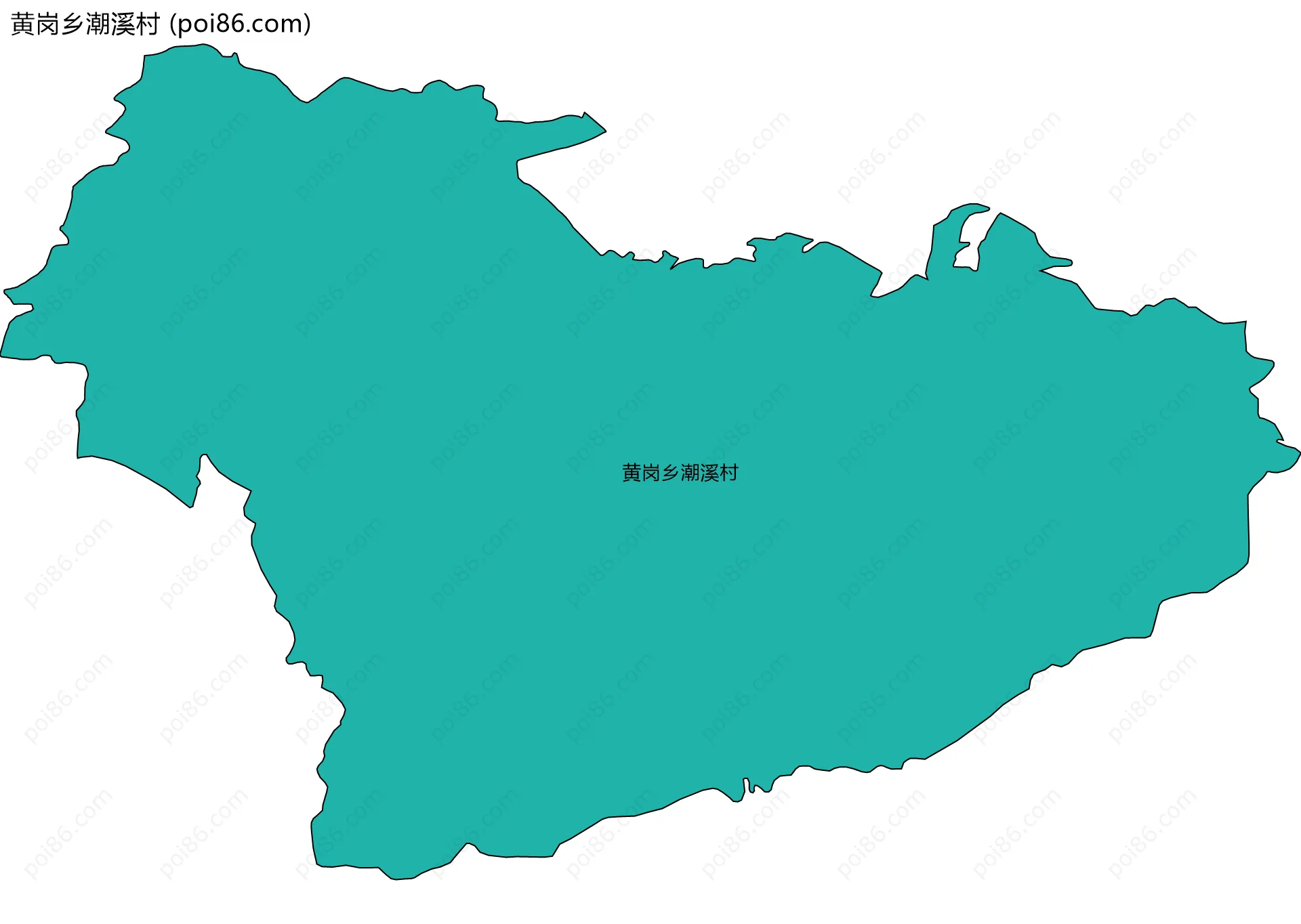 黄岗乡潮溪村边界地图