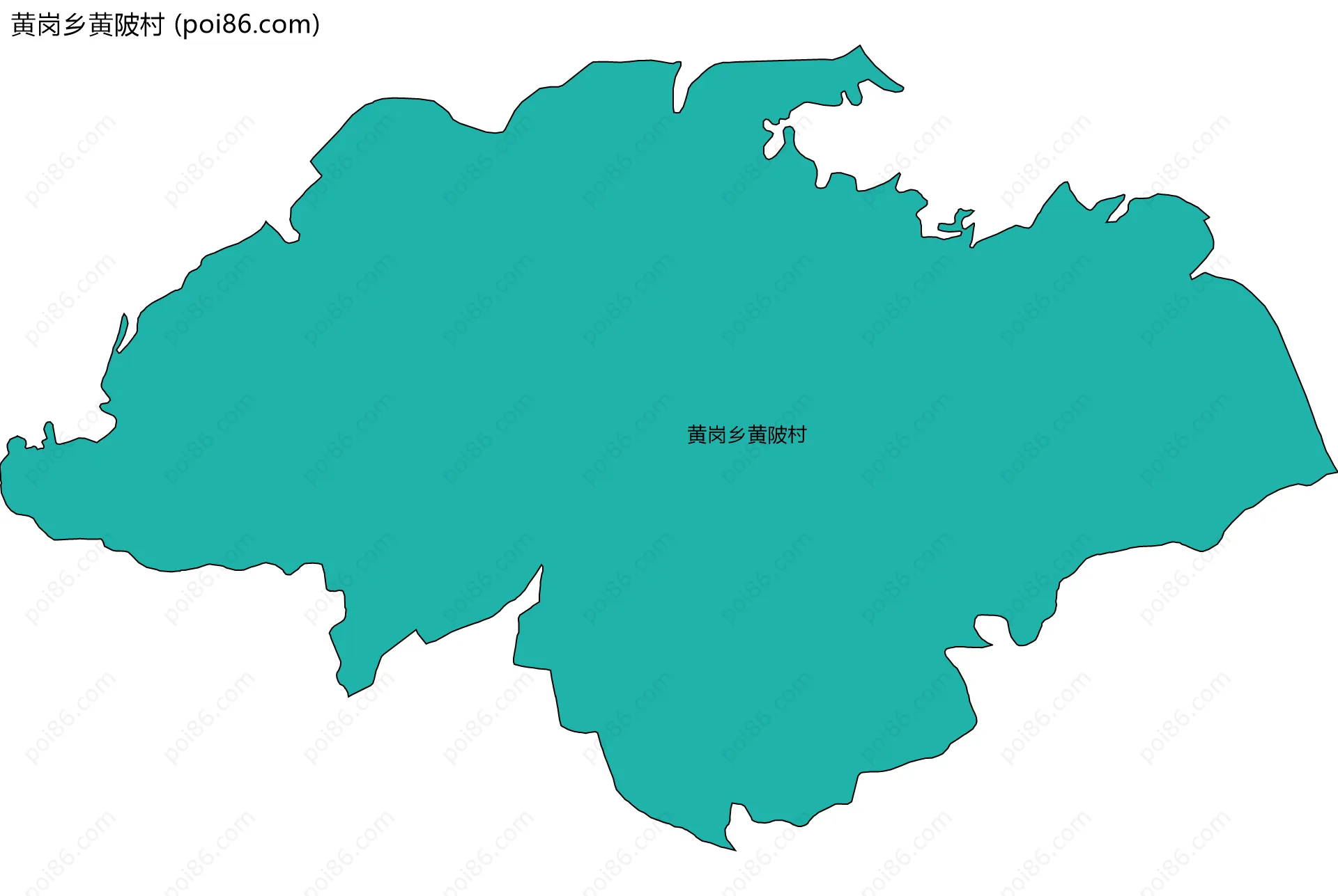 黄岗乡黄陂村边界地图