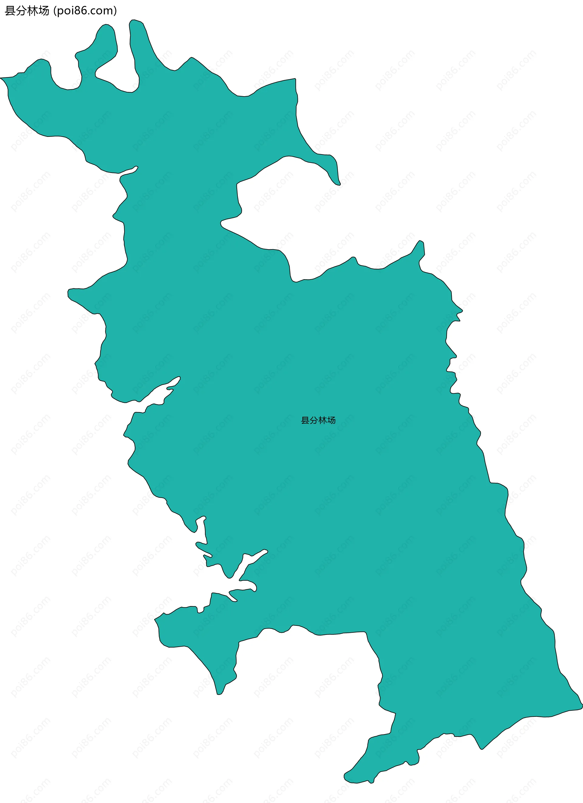 县分林场边界地图