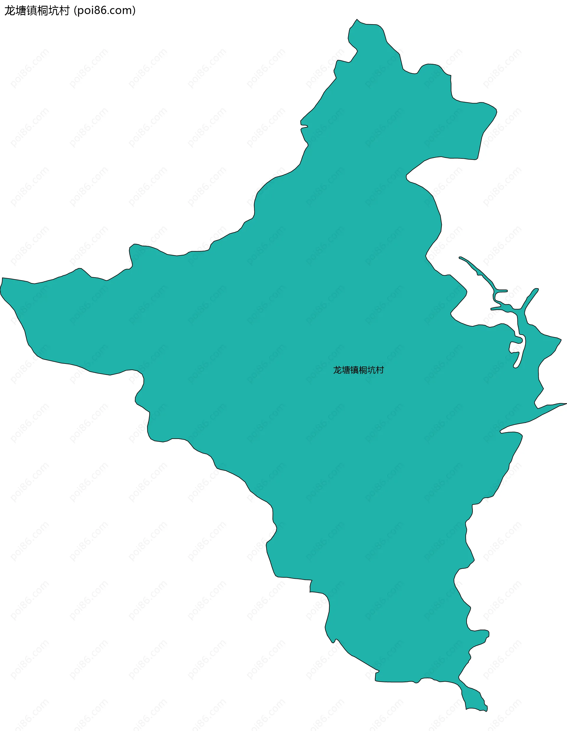 龙塘镇桐坑村边界地图