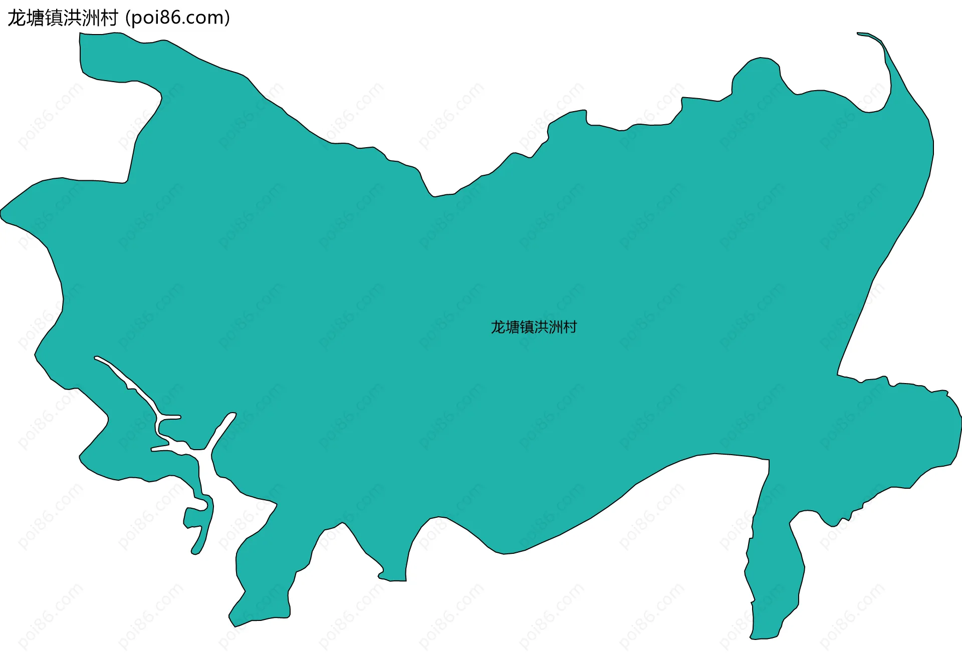 龙塘镇洪洲村边界地图