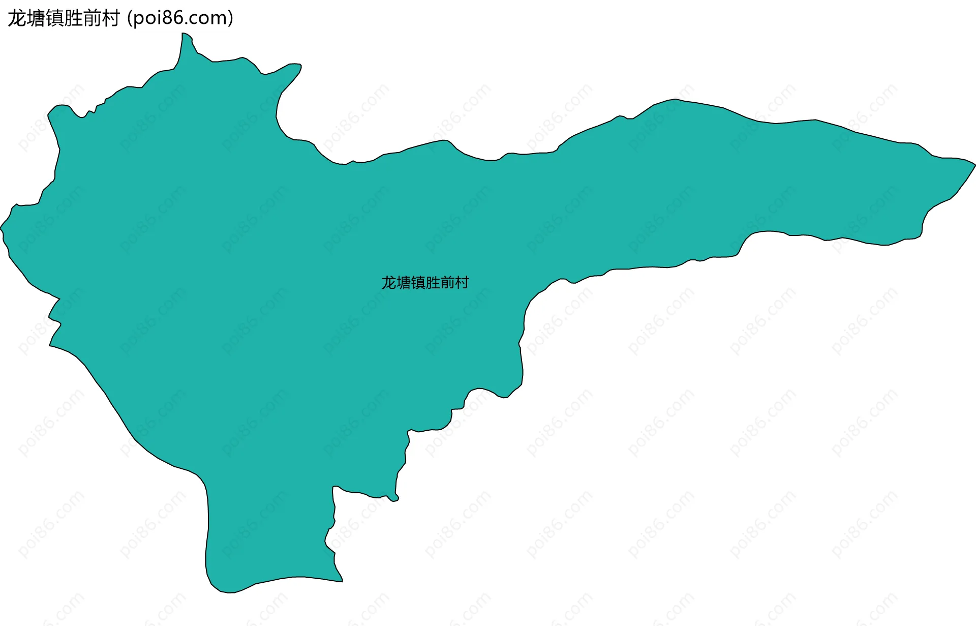 龙塘镇胜前村边界地图