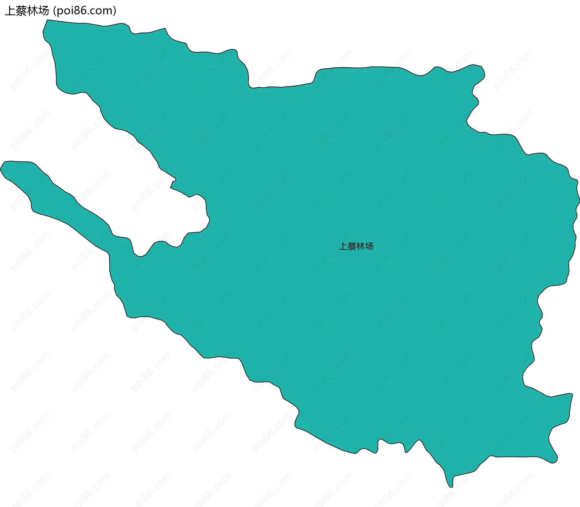 上蔡林场边界地图